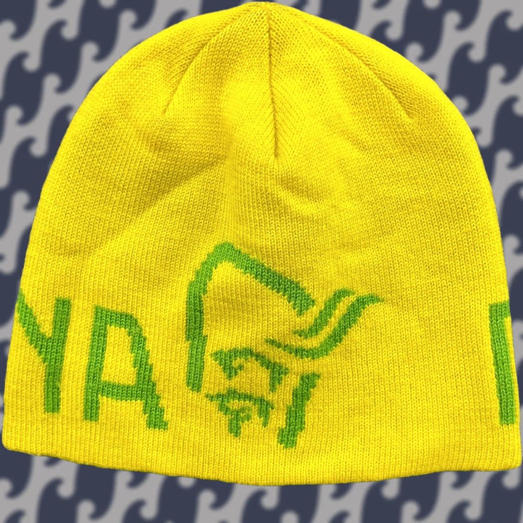 Logo 7 Norrona /29 Logo Beanie Hat Small 100% Merino Wool Mellow Yellow Spellout Beanie H Womens Men Unisex Adults S Yellow Wool Knit Thermal Vintage: No N/A Size ONE SIZE - 1 Thumbnail