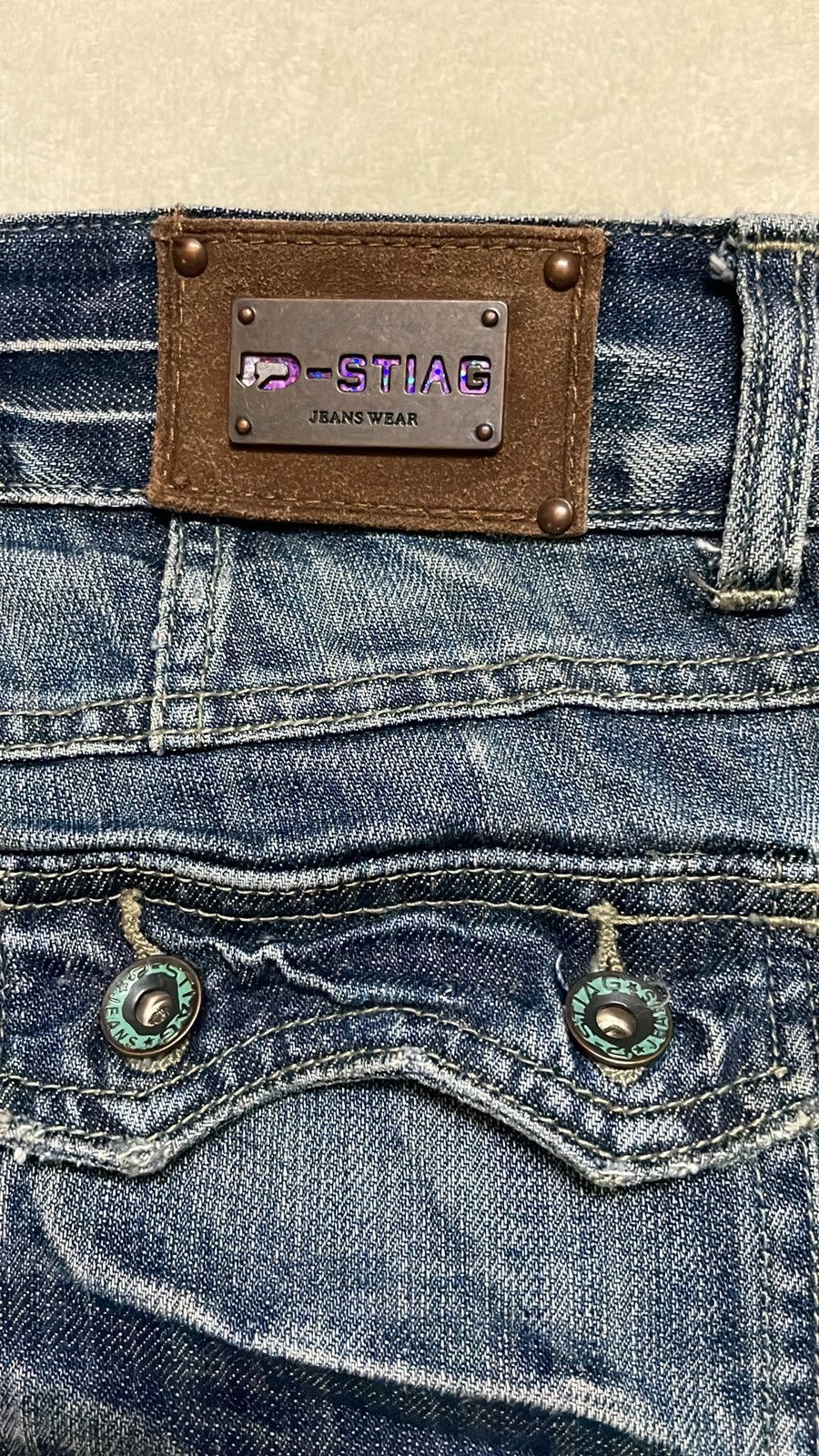 Japanese Brand Vintage D-STIAG Mudwash Bushpants Denim Jeans Size US 33 - 13 Thumbnail