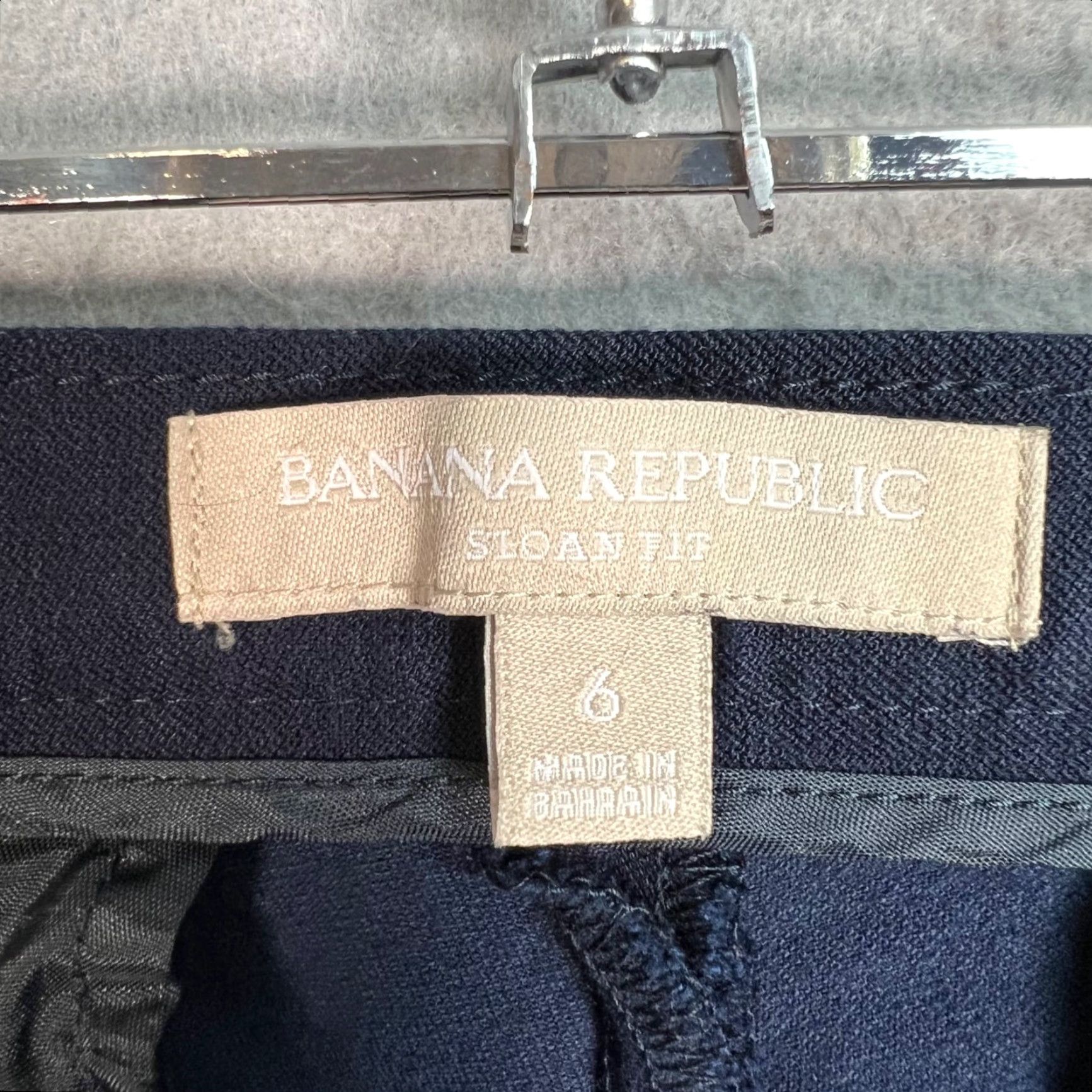 Banana Republic Banana Republic Sloan Fit Blue Pants Women Size 6 Viscose Cotton Blend Ankle Zip Size 28" / US 6 / IT 42 - 3 Thumbnail