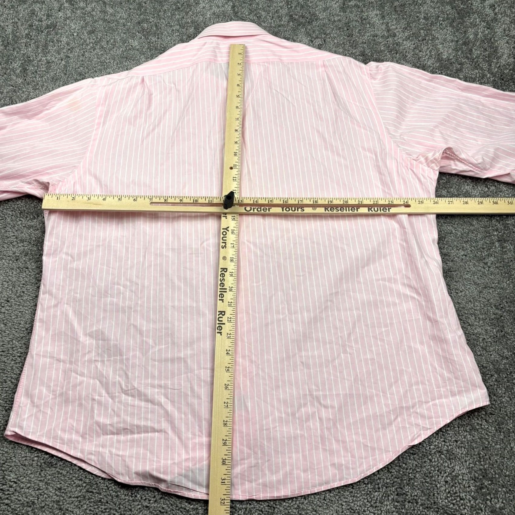 Polo Ralph Lauren VINTAGE Polo Ralph Lauren Shirt Mens 18 36/36 Pink White Stripe Regent Custom Fit Shirt Men Pink Stripe OLD? Size US XXL / EU 58 / 5 - 5 Thumbnail