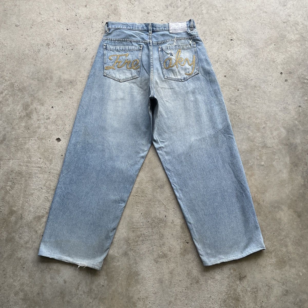 Japanese Brand Vintage Distressed Baggy Jeans Japanese Denim Pants W32 Size US 32 / EU 48 - 11 Thumbnail