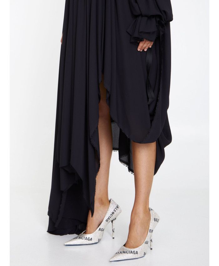 Balenciaga o1y0625 Maxi Dress in Black Size M / US 6-8 / IT 42-44 - 5 Thumbnail