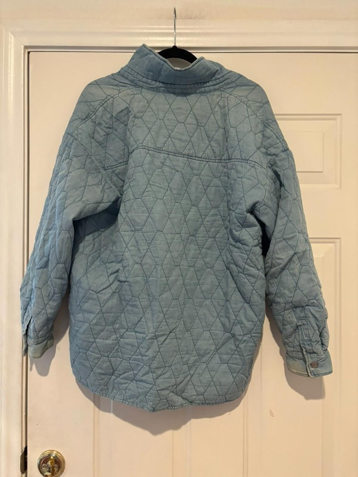 Zara sz xs-s S Zara blue quilted jacketWEAR ON SLEEVES #641 Size XS / US 0-2 / IT 36-38 - 2 Thumbnail