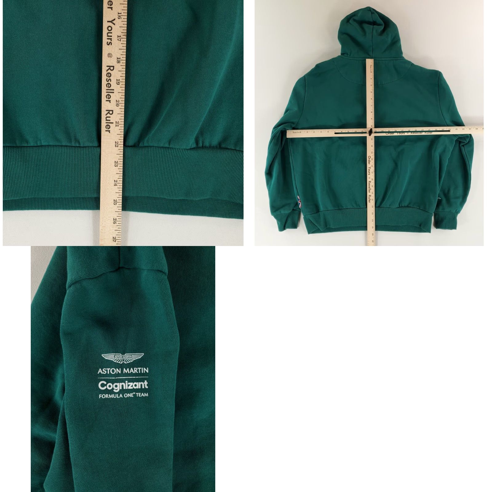 Vintage Aston Martin Hoodie V5 Formula One Pelmark Teckit Green Mens L Pullover Hoodie Size US L / EU 52-54 / 3 - 8 Thumbnail