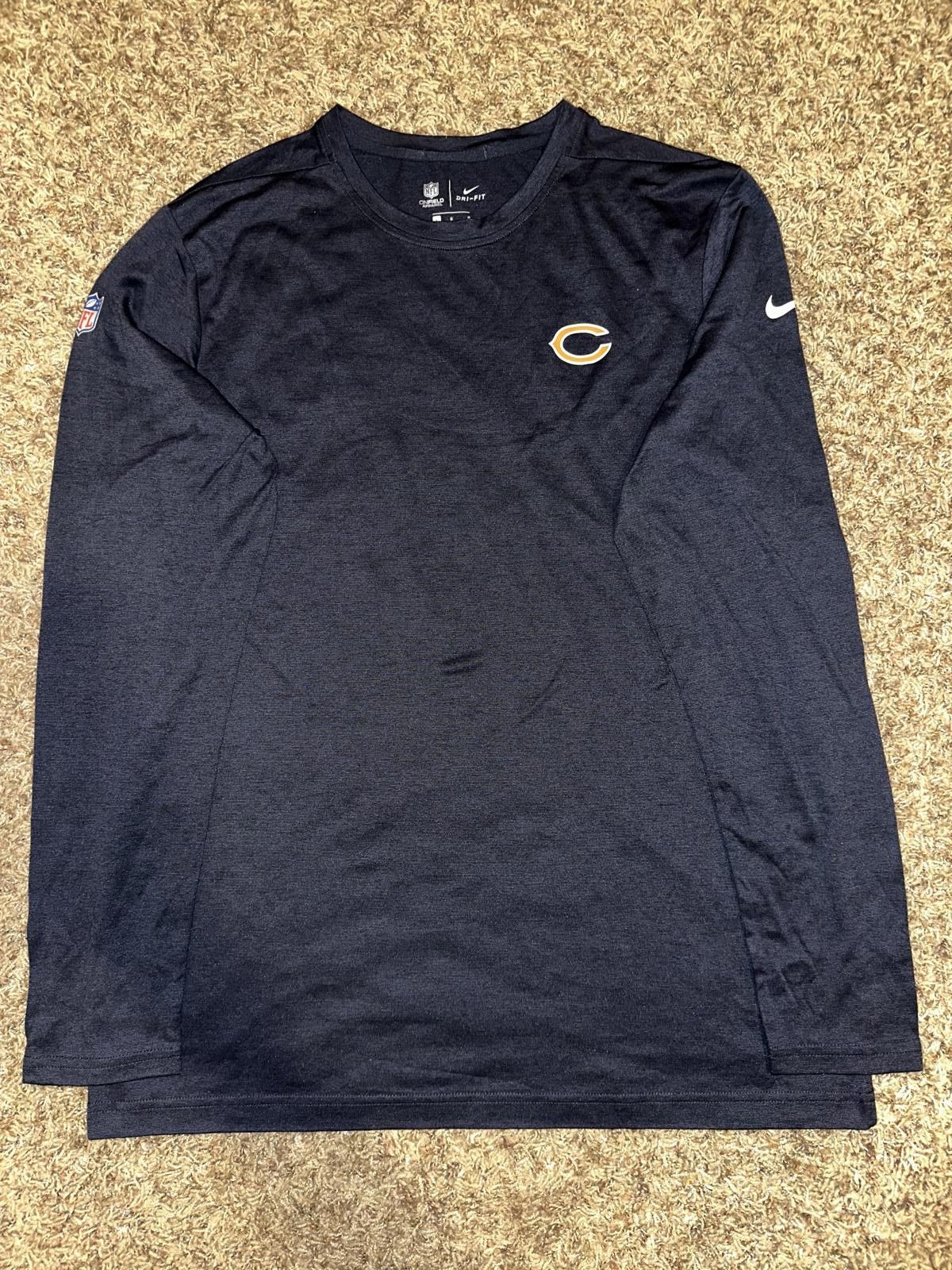 Nike Nike Navy Chicago Bears Sideline Lockup Performance Long Sleeve T-Shirt Size US L / EU 52-54 / 3 - 1 Thumbnail