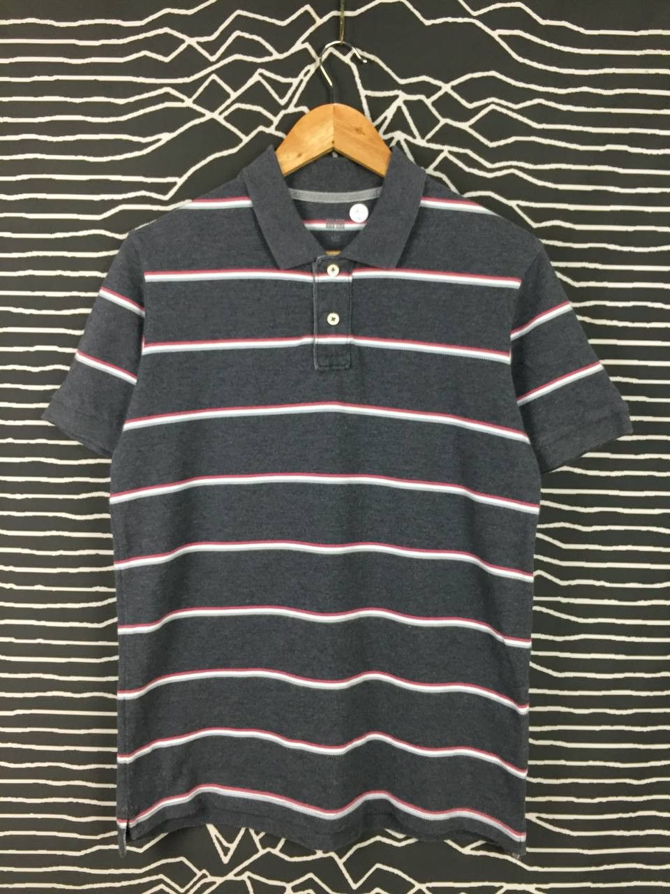 Japanese Brand × Uniqlo Uniqlo Casual Essential Striped Polo Tee Size US M / EU 48-50 / 2 - 2 Thumbnail