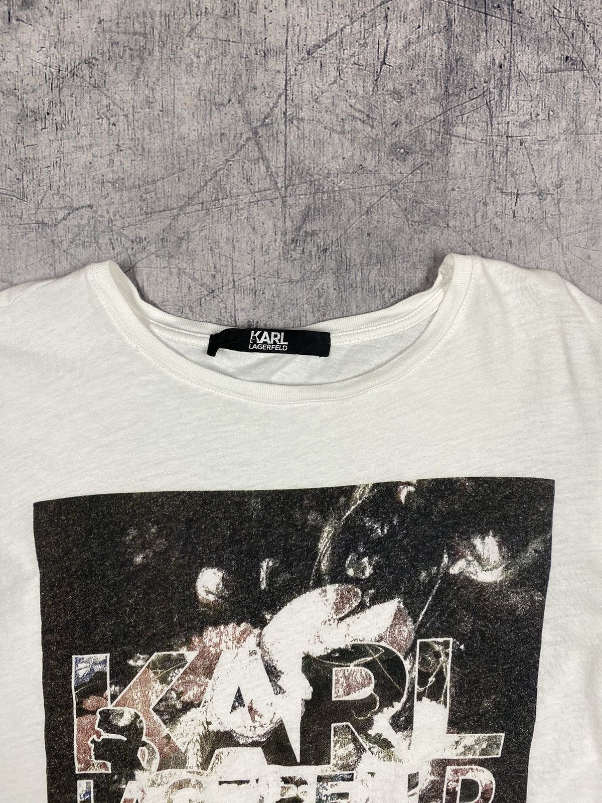 Designer × Karl Lagerfeld Karl Lagerfeld Luxury Designer Big Logo Tee T Shirt Size M / US 6-8 / IT 42-44 - 5 Thumbnail