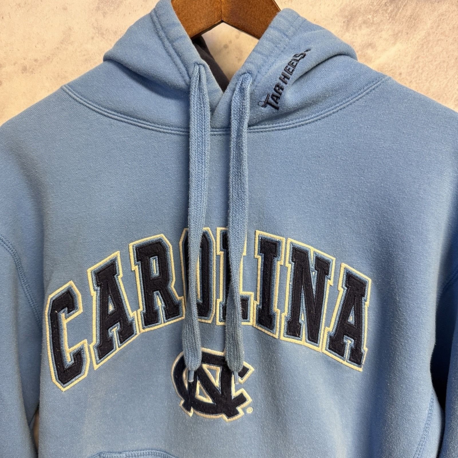 Vintage UNC Tar Heels Hoodie Sweatshirt Mens Large Blue