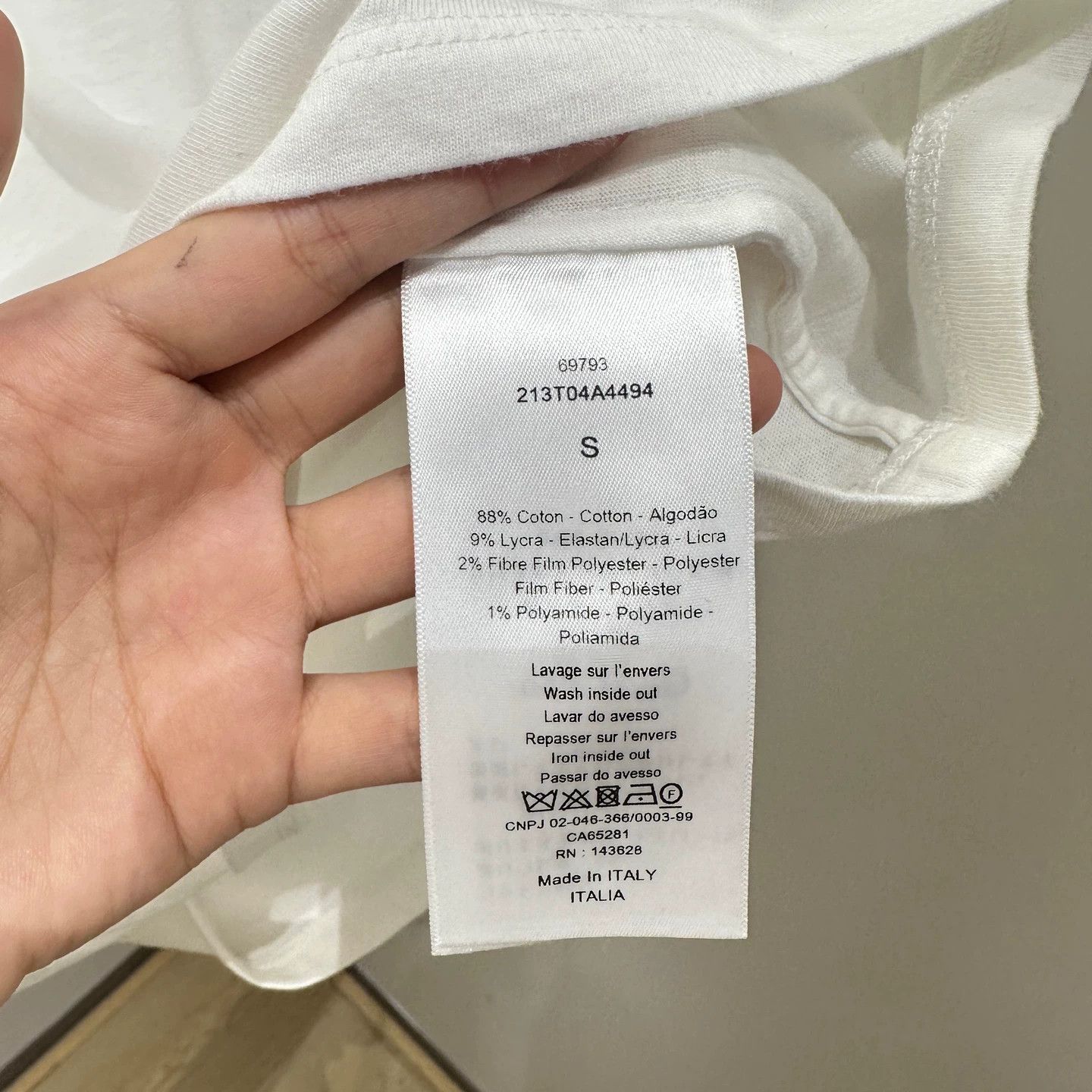 Christian Dior Monsieur Dior apr264 White Gold Logo Cotton t-shirt S Size S / US 4 / IT 40 - 4 Thumbnail