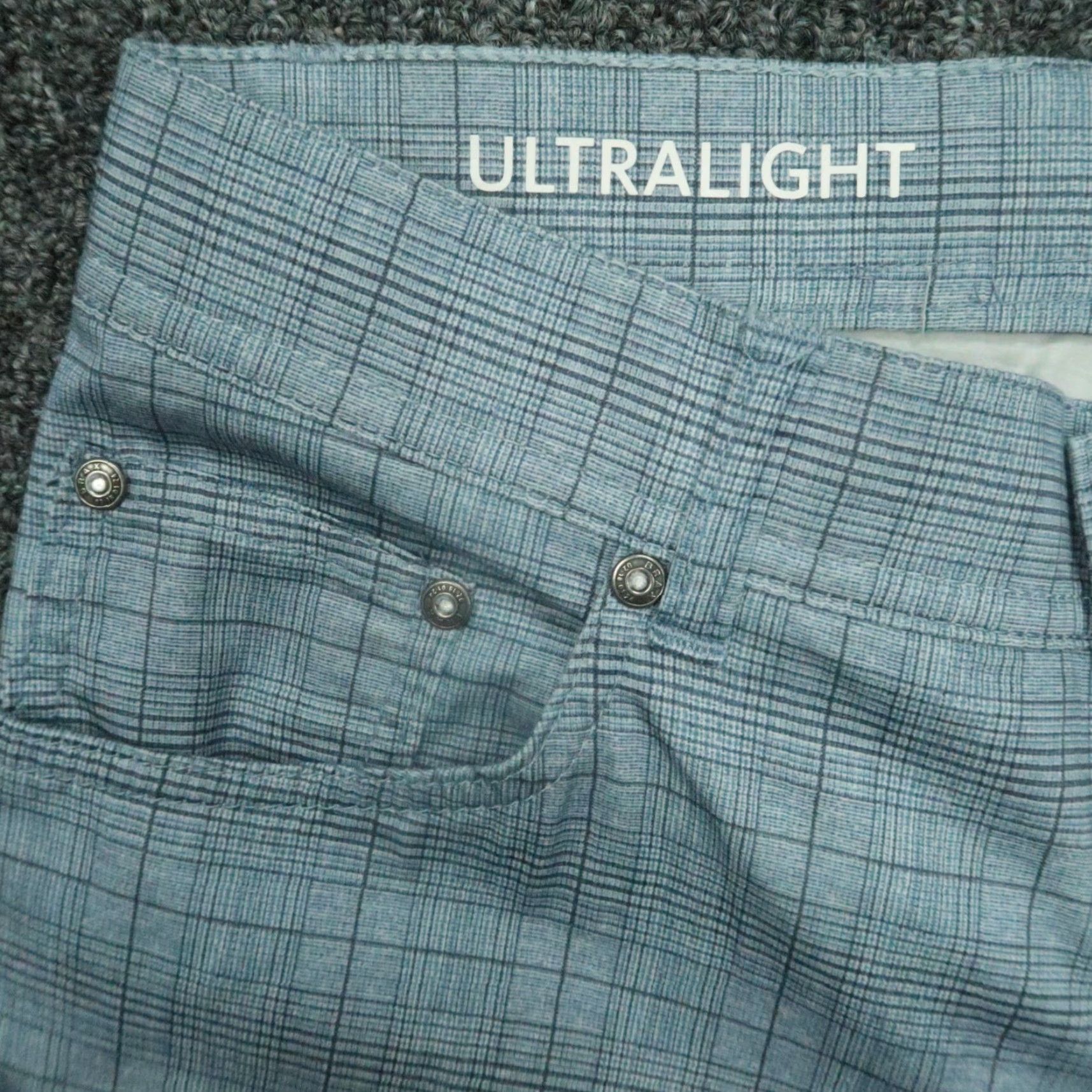 BRAX BRAX Chino Pants Men 28x29 Blue Plaid Ultralight Stretch 5-Pocket Regular Fit Size US 28 / EU 44 - 3 Thumbnail