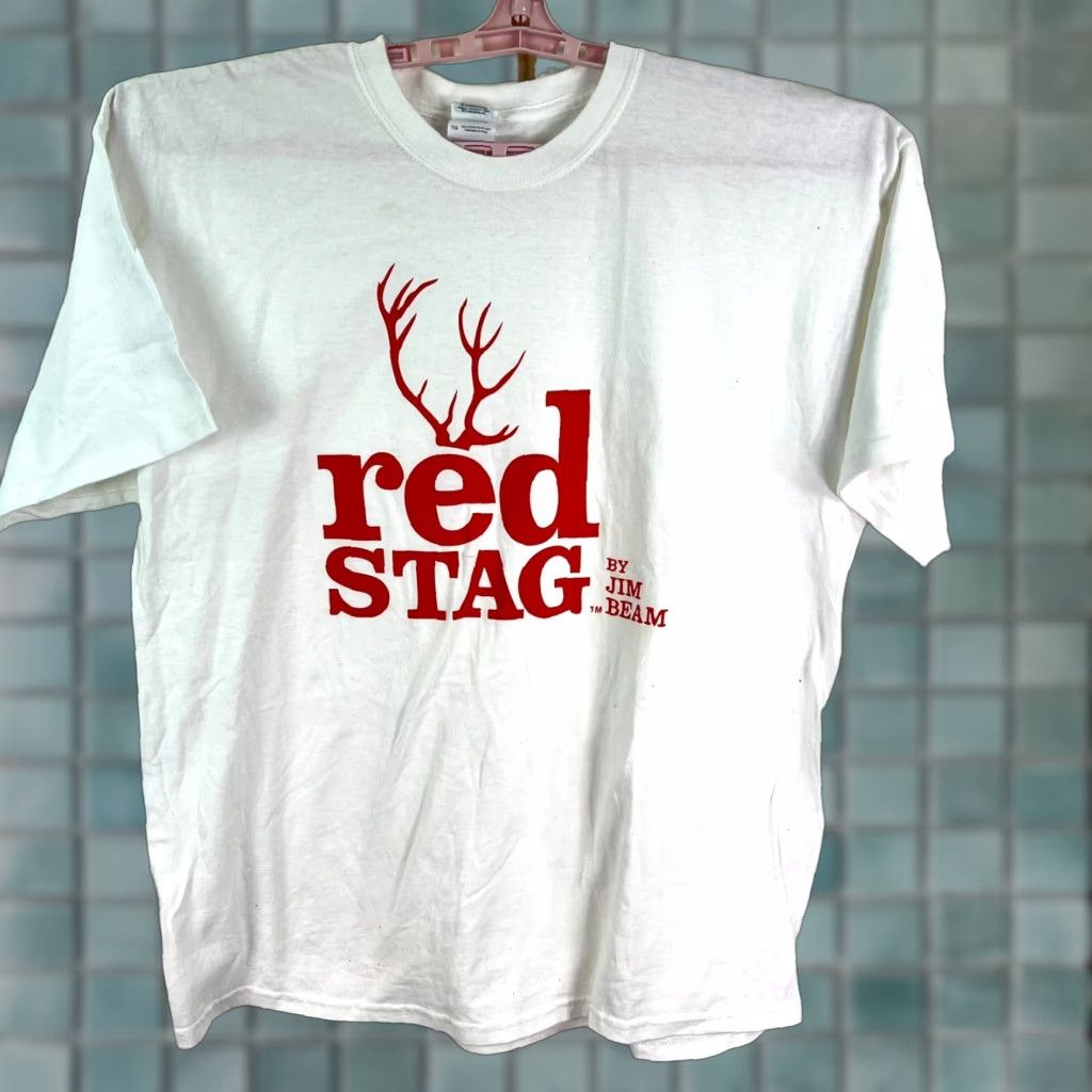 Vintage Jim Beam Shirt Mens XL White/Red Graphic Print Beer USA Size US XL / EU 56 / 4 - 1 Thumbnail