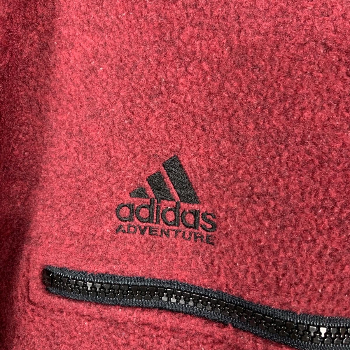 Adidas 90’s ADIDAS Embroidery Logo Maroon Fleece Jacket #2091-C91 Size US L / EU 52-54 / 3 - 15 Thumbnail