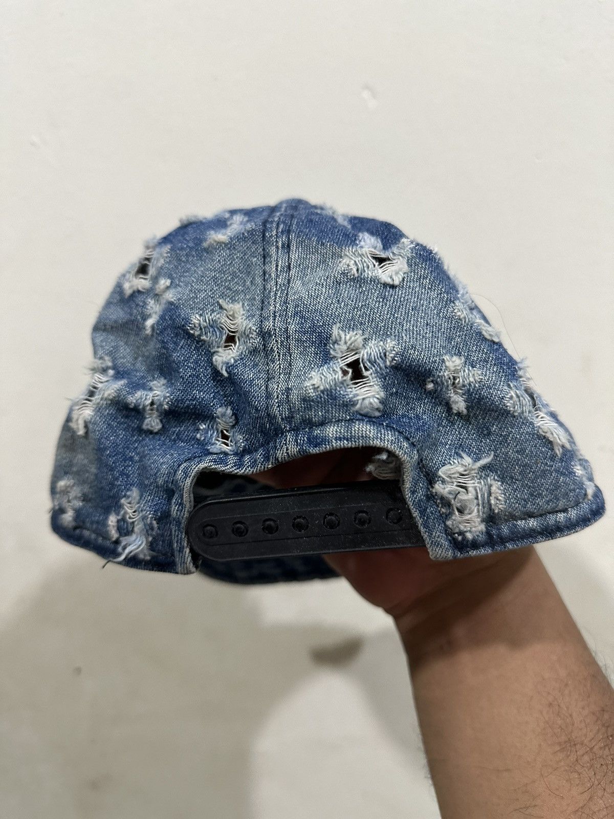Vintage Distress Denim Hat Size ONE SIZE - 4 Thumbnail