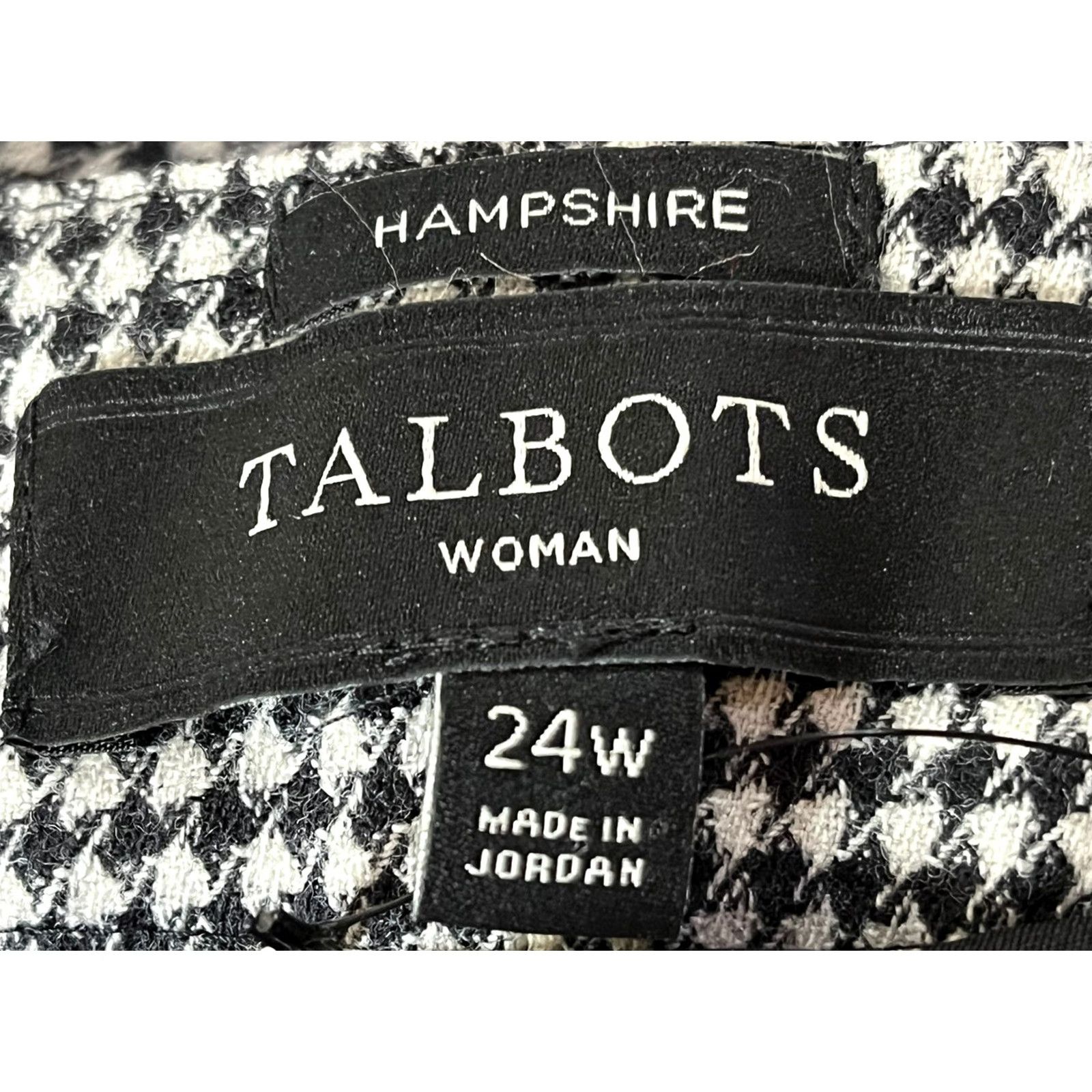 Talbots Talbots Wool Hampshire Mini Houndstooth Pants 24W Plus Womens Dress Pants Houndstooth Multicolor City Preppy Old Money Academia Size 42" / US 20 - 6 Thumbnail