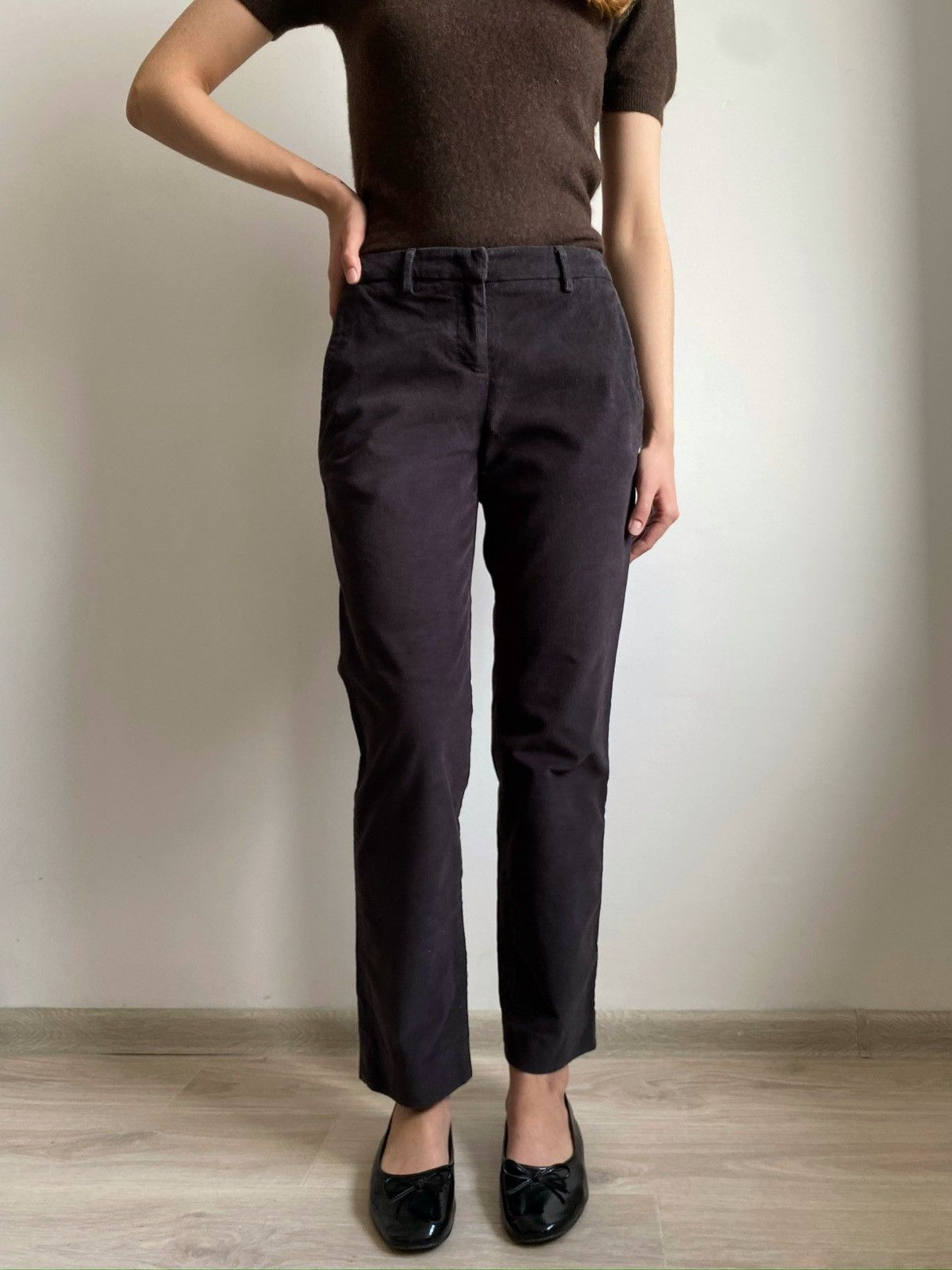 Moncler MONCLER WOMEN CORDUROY CHINO PANTS PURPLE EGGPLANT IT 40 S Size 27" / US 4 / IT 40 - 11 Thumbnail