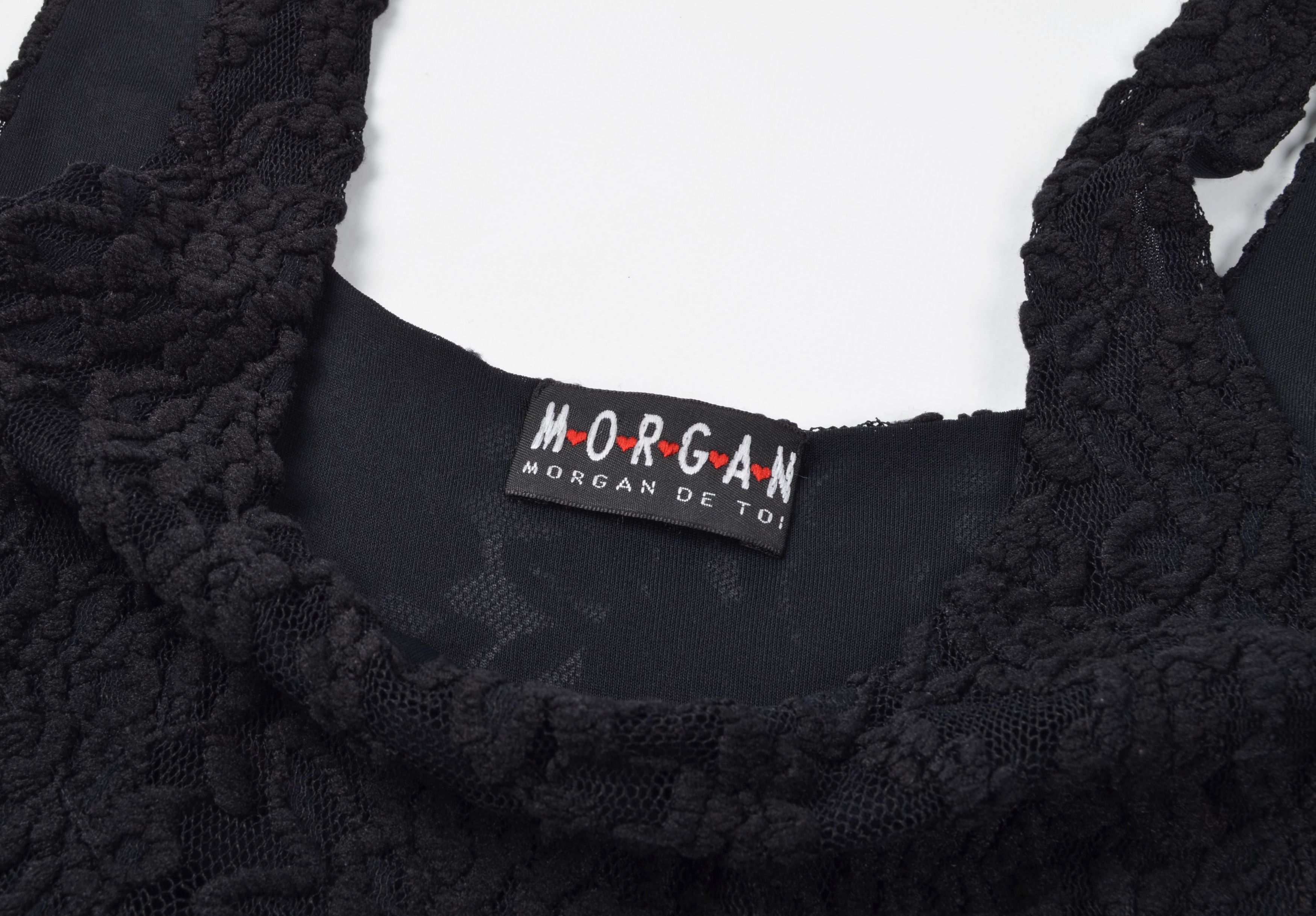 Morgan De Toi Morgan de Toi Y2K 90's Lace Bodice Coctail Mini Black Dress Size S / US 4 / IT 40 - 7 Thumbnail