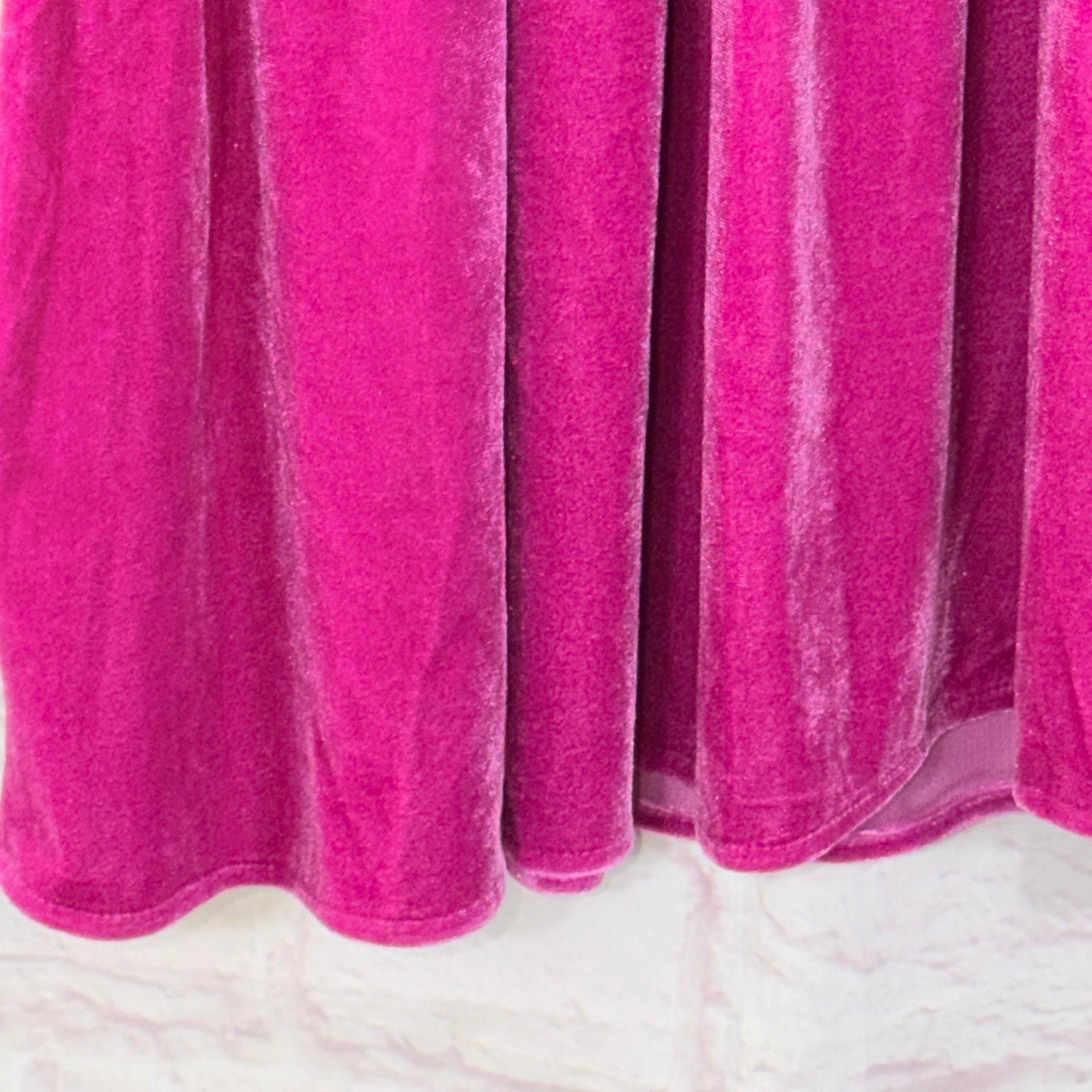 Other Jodifl Pink Velvet Ruffle Dress Medium NWT Size M / US 6-8 / IT 42-44 - 6 Thumbnail