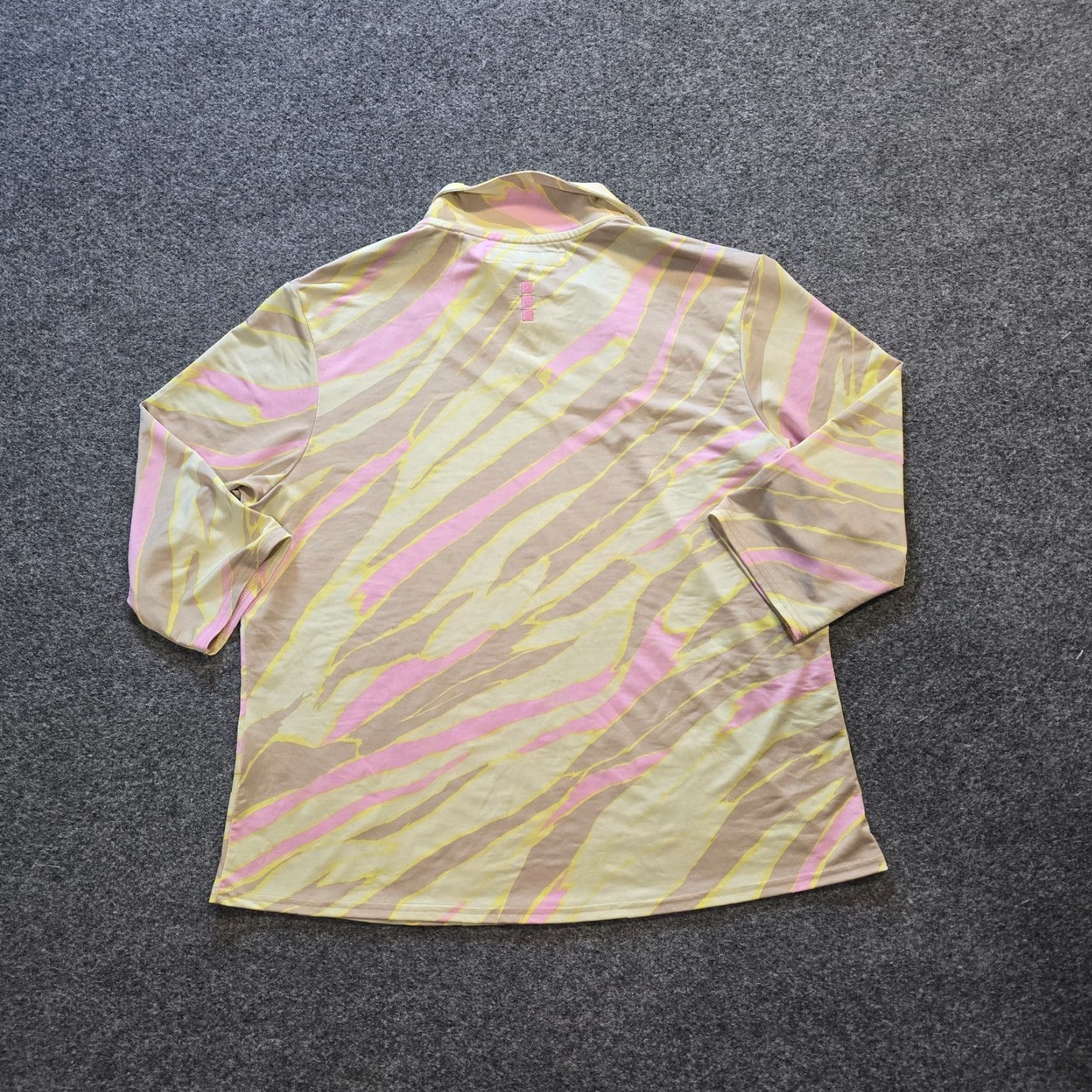 Vintage Jamie Sadock Top Womens Large Yellow Zebra Golf Performance Stretchy Casual Shirt Catwalk Sportswear Ladies Size L / US 10 / IT 46 - 7 Thumbnail