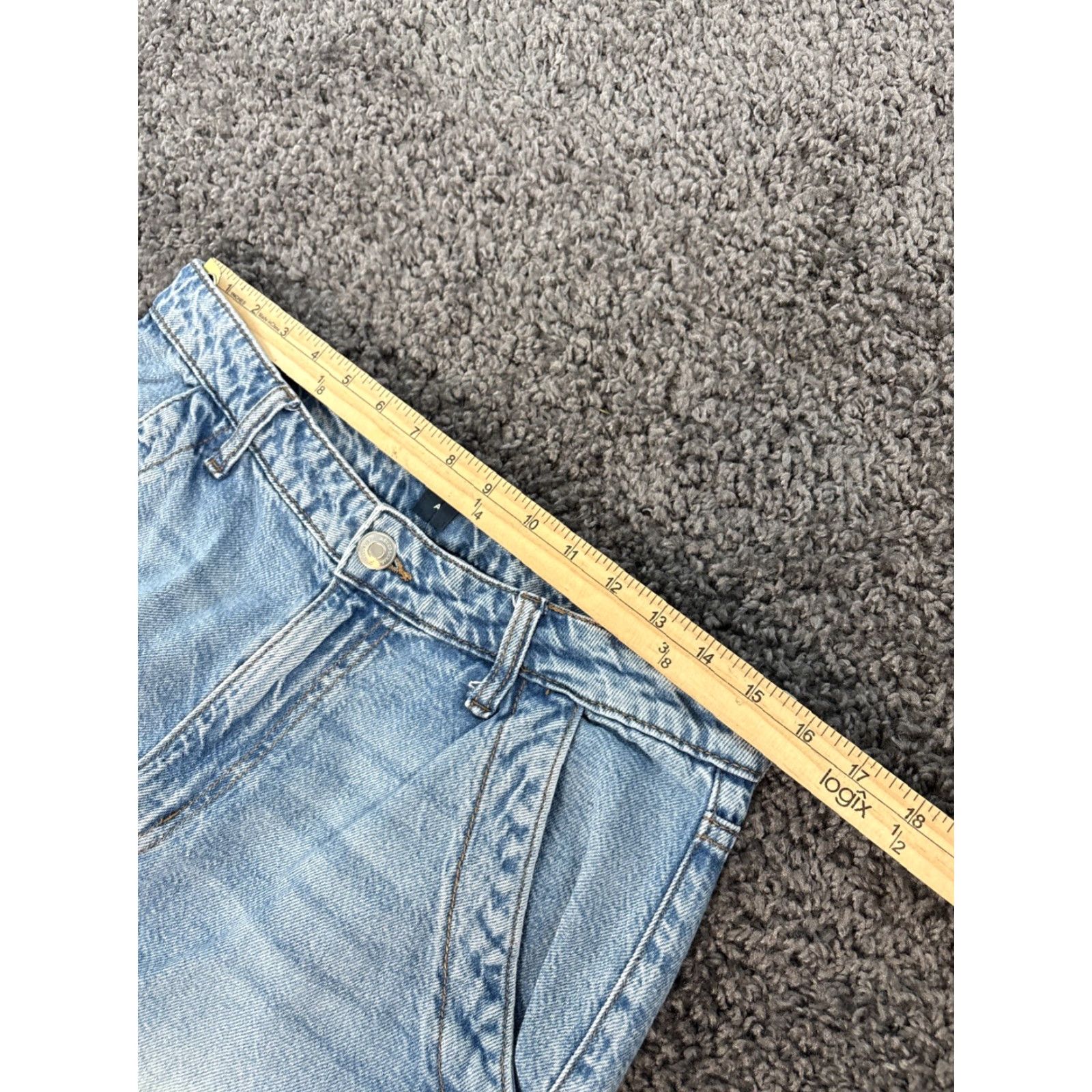 Vintage VINTAGE Aeropostale Jeans Womens 30x27 Wide-Leg Light Wash High Rise Baggy 30 Inseam 27 in Blue Womens Size 30" / US 8 / IT 44 - 4 Thumbnail