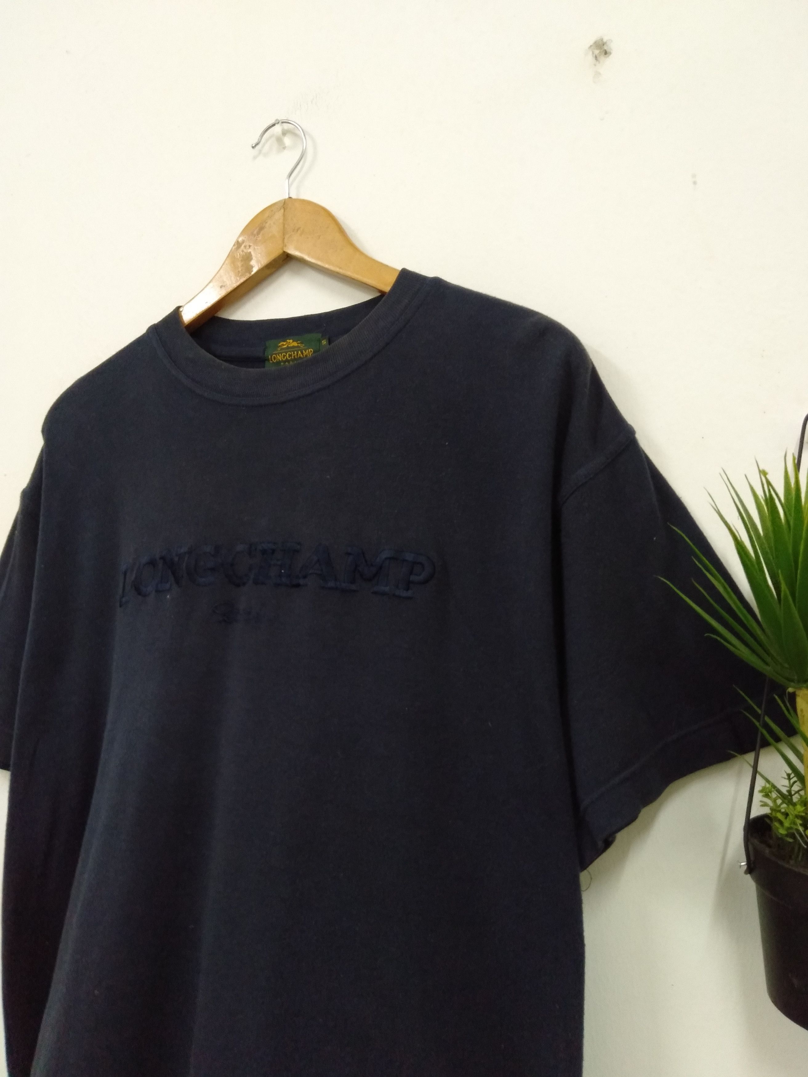 Longchamp Vintage Longchamp Embroidery Logo spell out t shirt Size US S / EU 44-46 / 1 - 6 Thumbnail