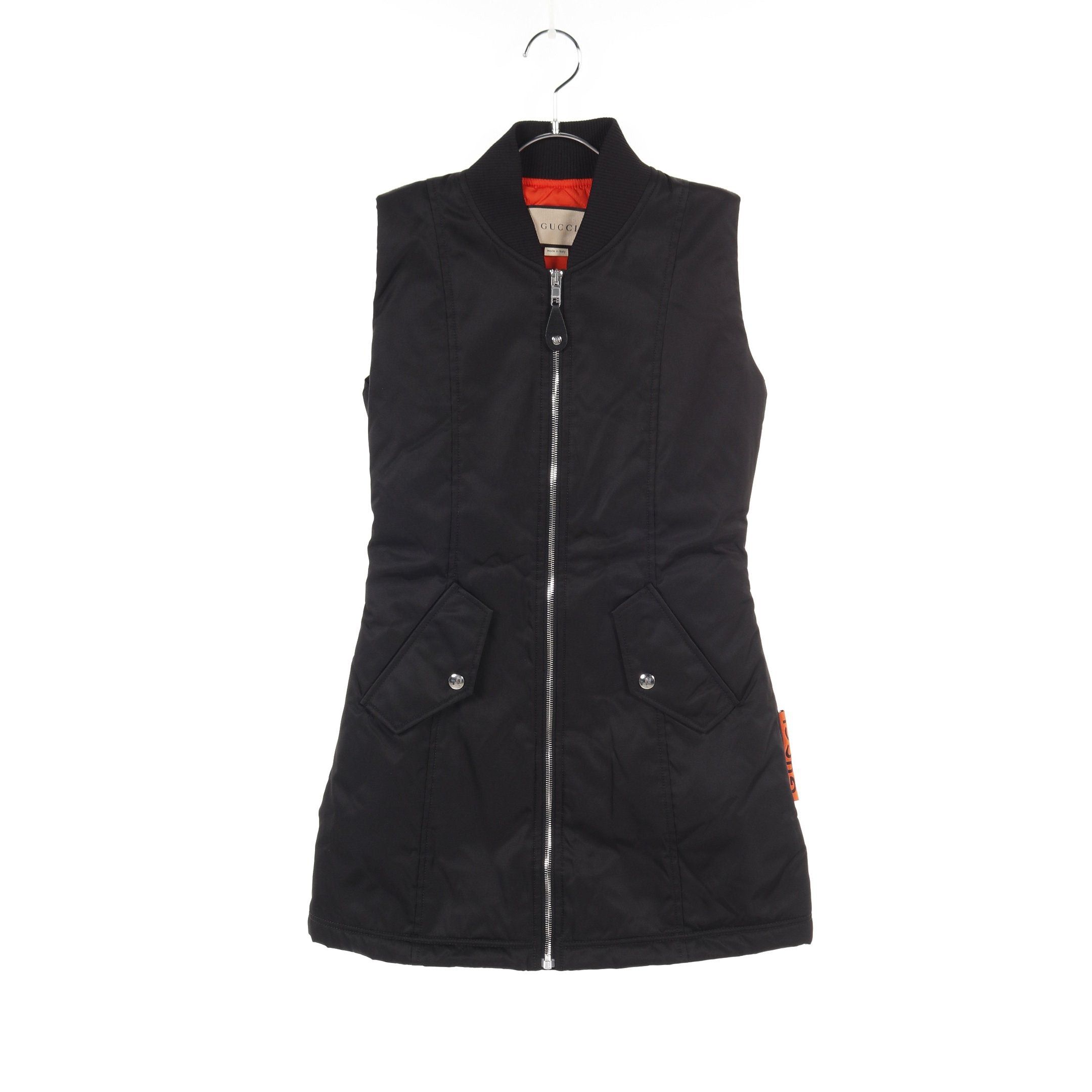 Gucci Gucci Gucci Label · Centre Zip One Piece No Sleeve Nylon Black Size ONE SIZE - 1 Thumbnail