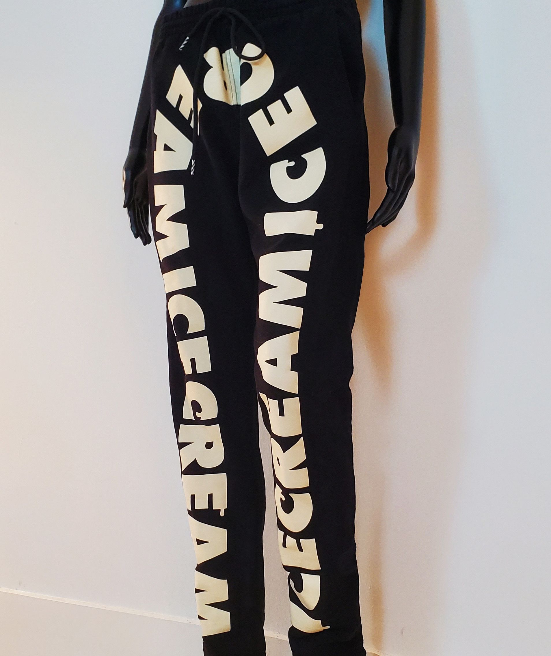 Icecream Icecream Print BBC Sweats Pants Joggers Black White Size US 27 - 2 Thumbnail