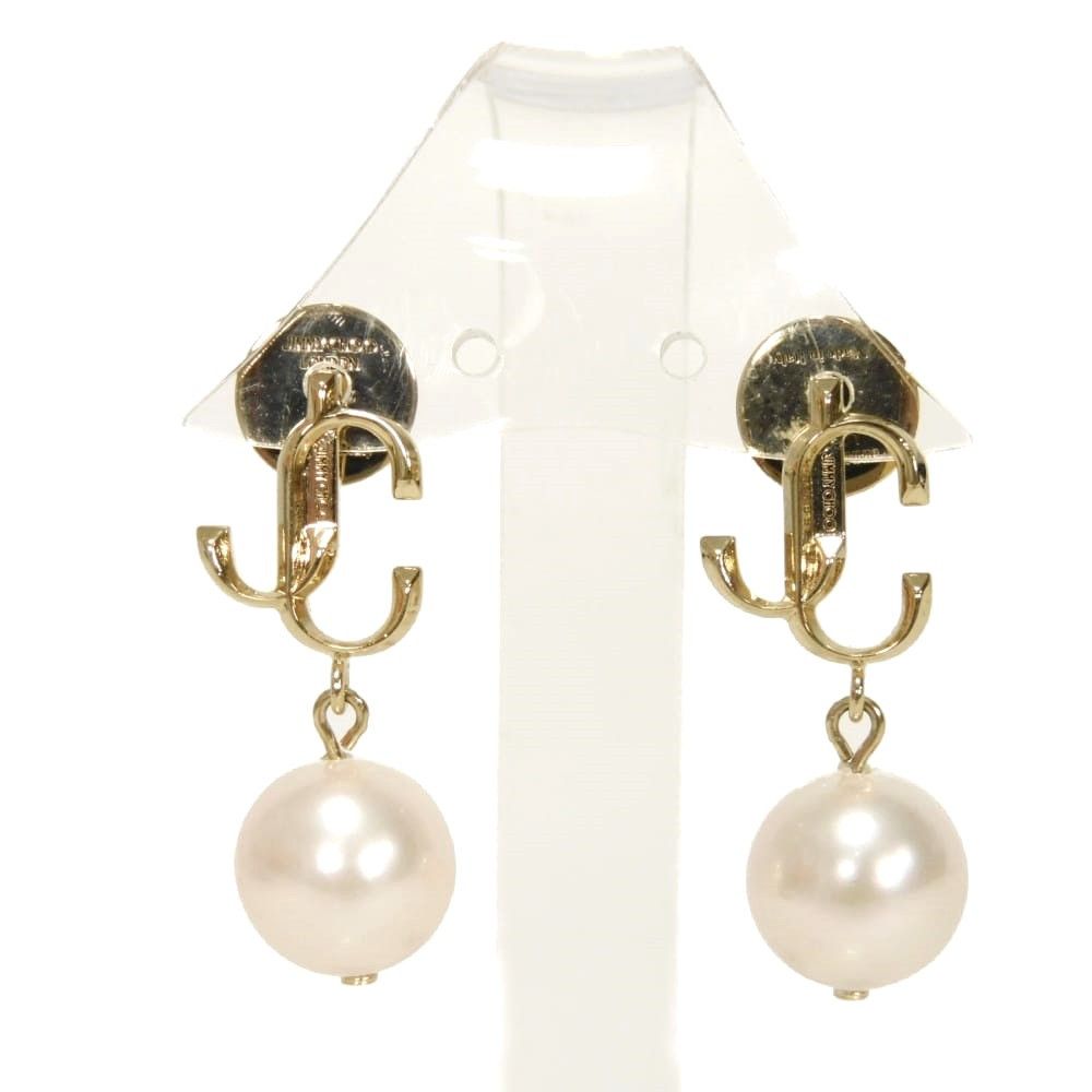 Jimmy Choo Jimmy Choo JIMMY CHOO JC Pearl Earrings Plastic / Synthetic Earrings JCPEARLEARRINGDXQ DUTY FREE for USA Size ONE SIZE - 1 Thumbnail