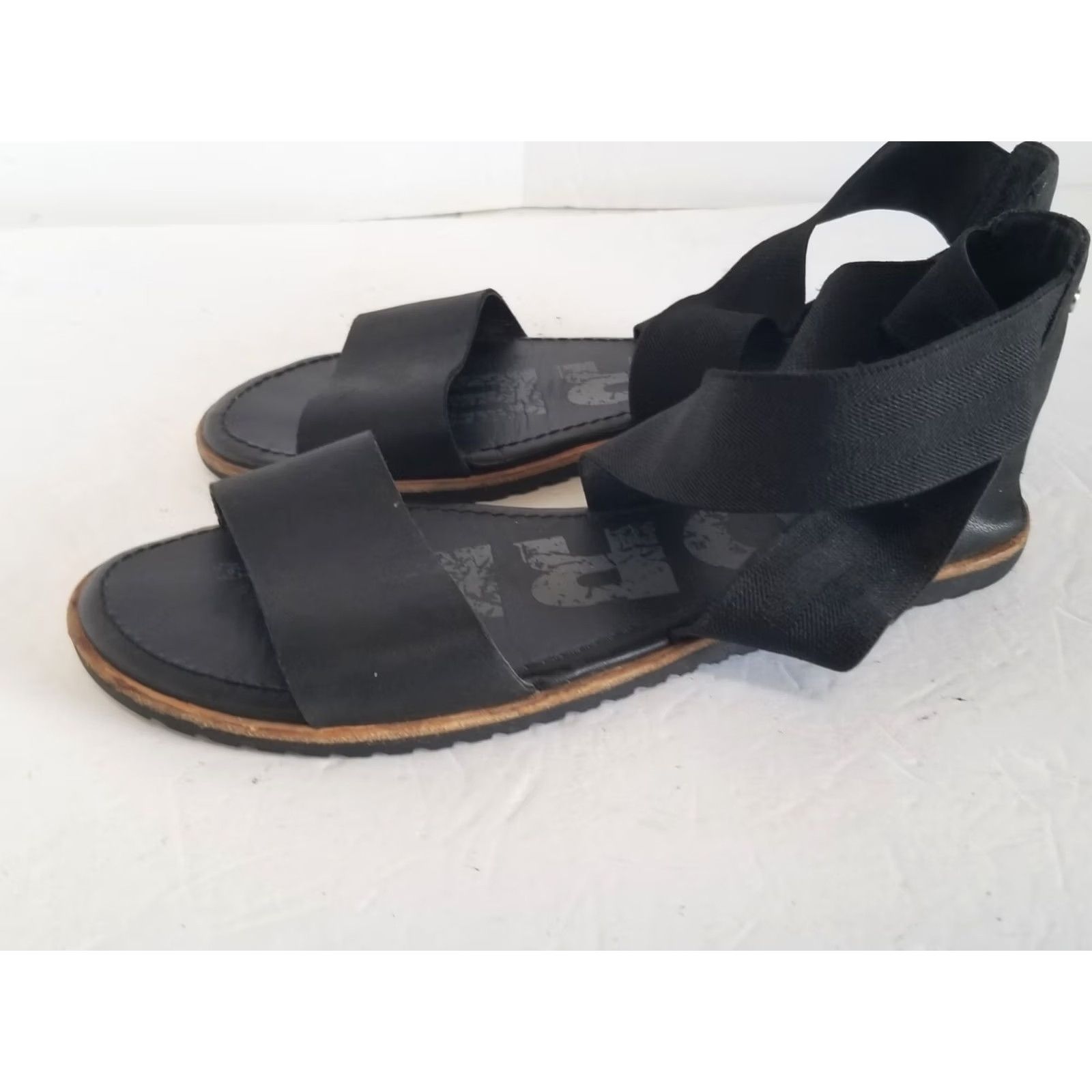 SOREL SOREL Ella II Sandal Women Size 8.5 Black Leather Strappy Slip On Casual Bohemian Size US 7 / IT 37 - 5 Thumbnail