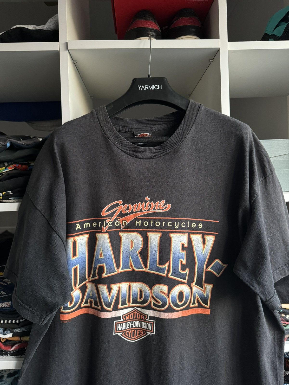 Harley Davidson Vintage 1998 Harley Davidson West Germany Printed Tee Size US XXL / EU 58 / 5 - 4 Thumbnail