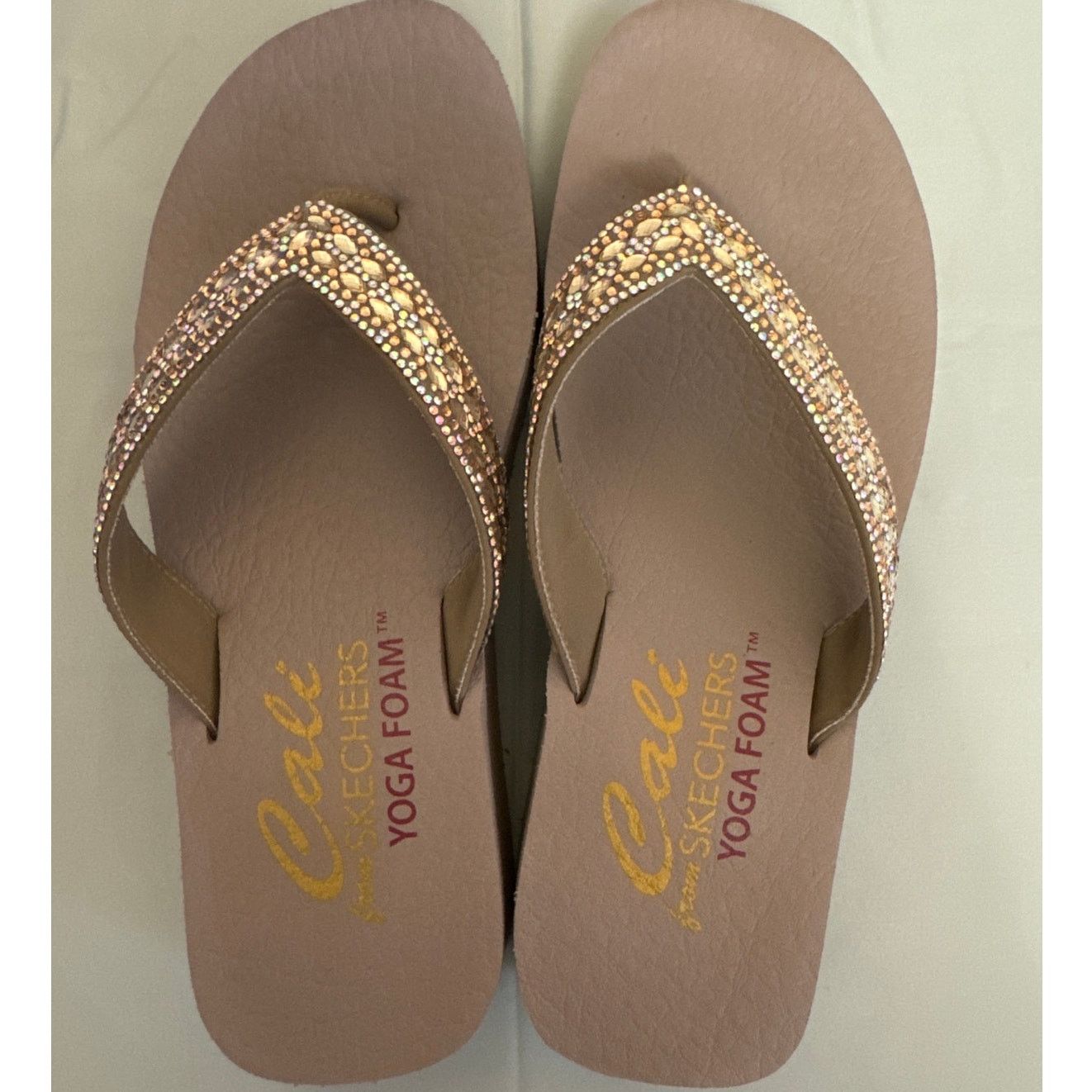 Other Cali Sketcher Taupe Yoga Foam Rhinestone Flip Flops Size 9 Size US 9 / IT 39 - 2 Thumbnail