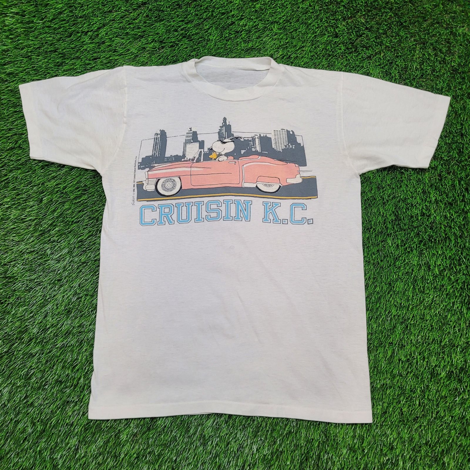 VTG 80s Peanuts Snoopy Joe Cool T-Shirt Small Kansas City