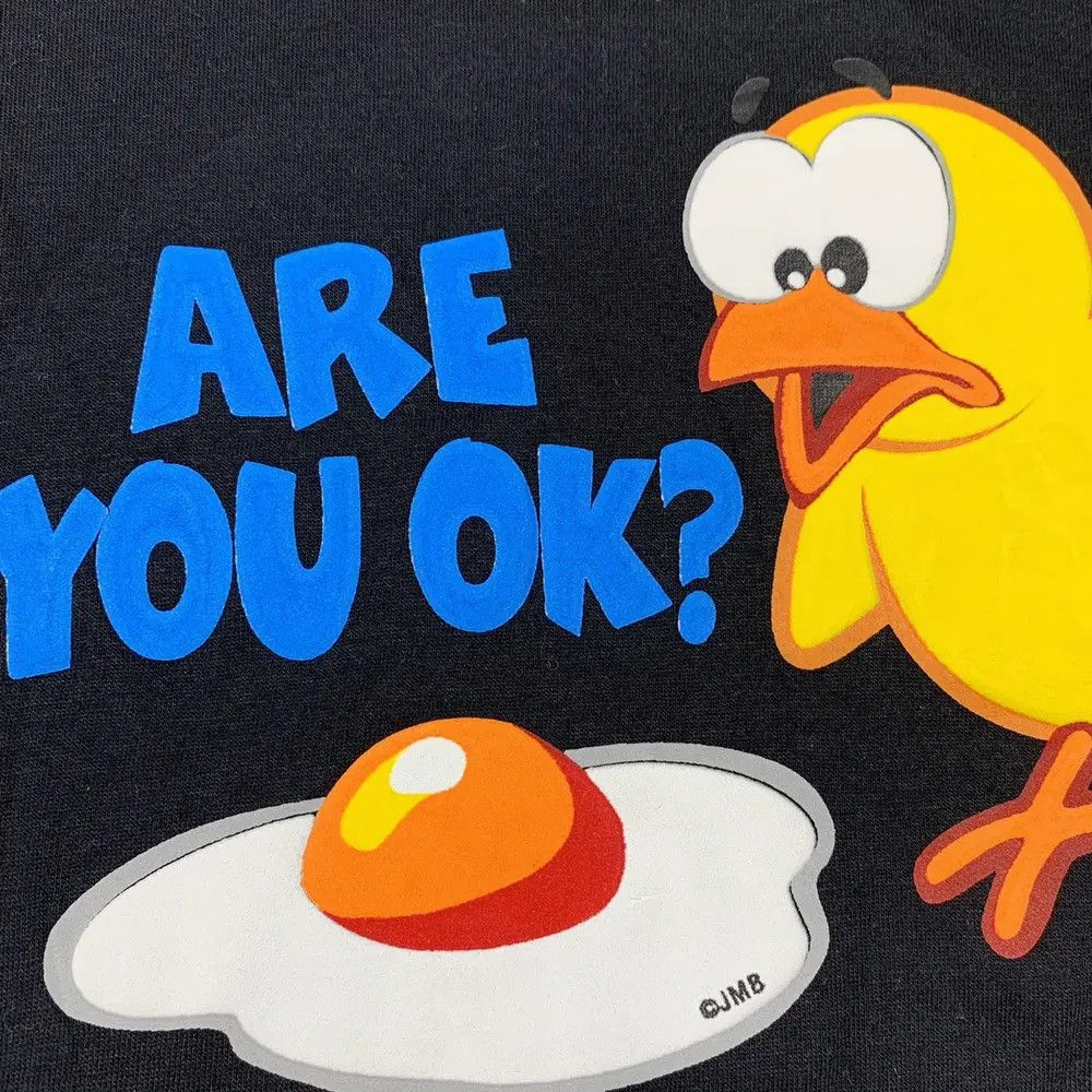 Vintage Funny Print Chicken T-shirt Vintage Humor Skate y2k Funny Size US L / EU 52-54 / 3 - 3 Thumbnail
