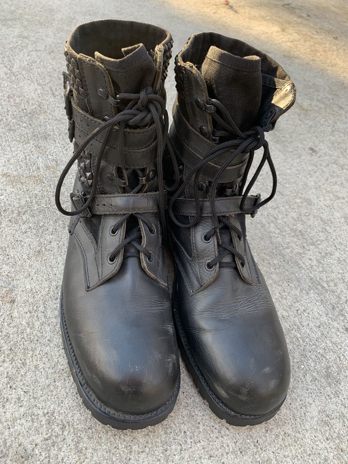 Number (N)ine Number (N)ine SS06 Studded Combat Boots Sz 9 | Grailed