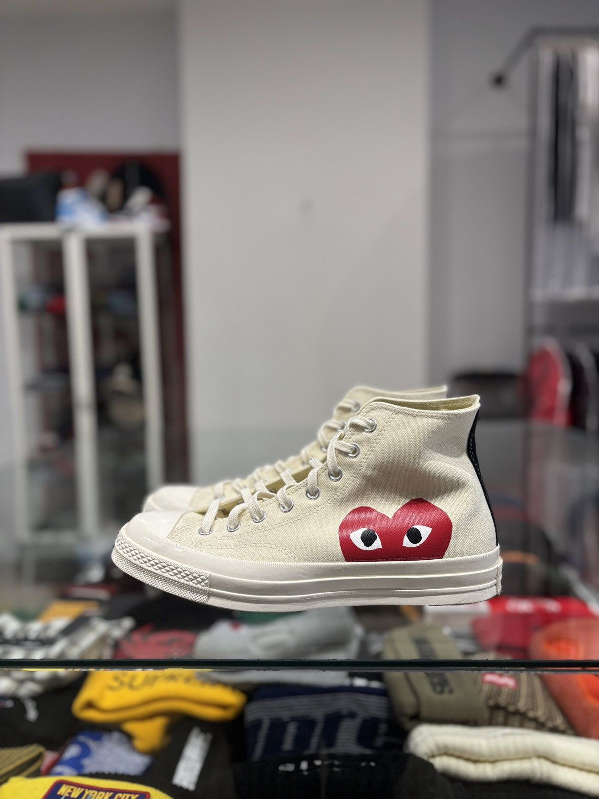 Comme des Garcons Converse Chuck Taylor All Star 70 Hi CDG PLAY White Size US 10 / EU 43 - 2 Thumbnail