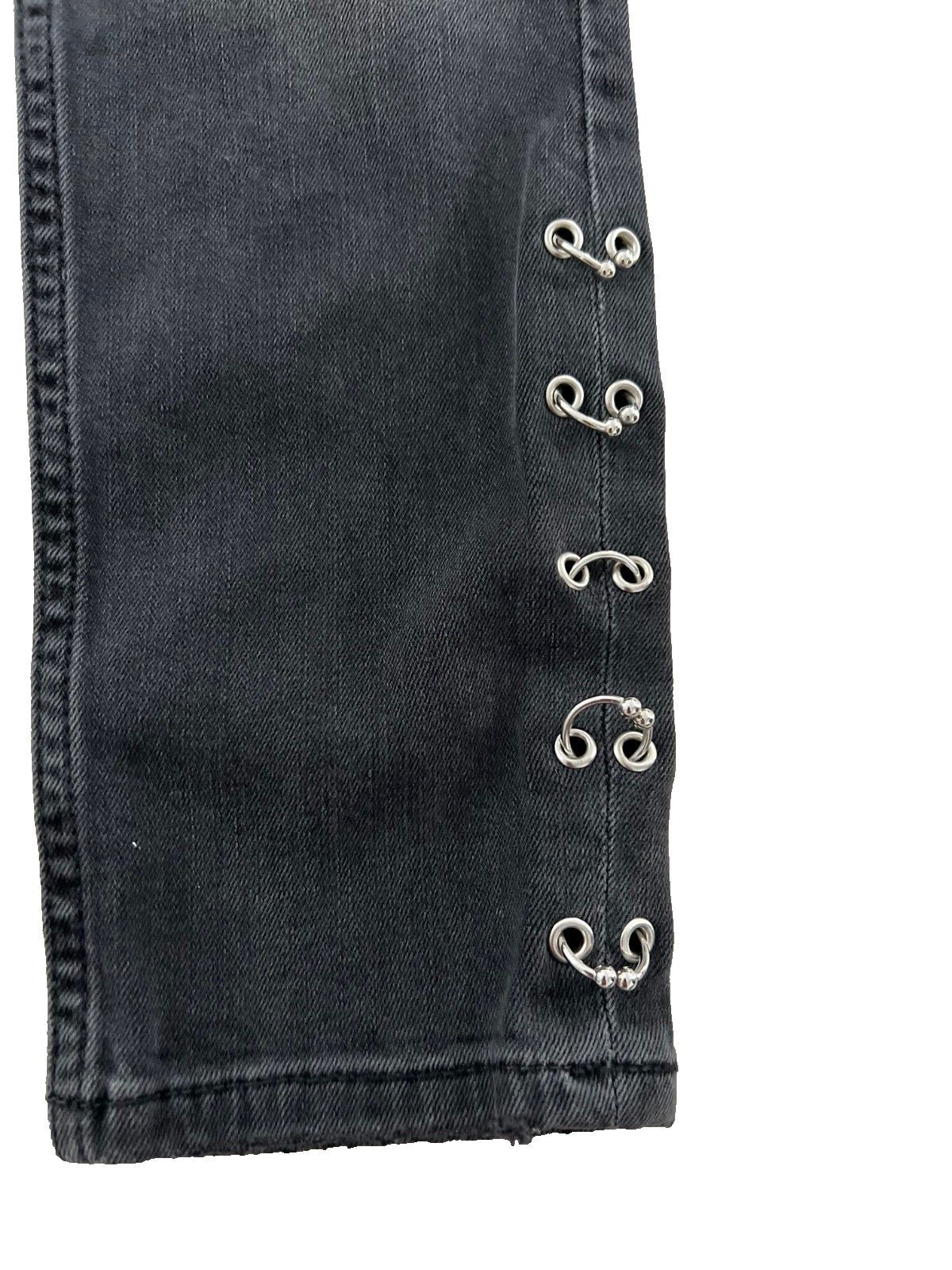 The Kooples The Kooples Lizy Slim Silver Loops Jeans Black ( 24 ) Size 24" / US 00 / IT 34 - 2 Thumbnail
