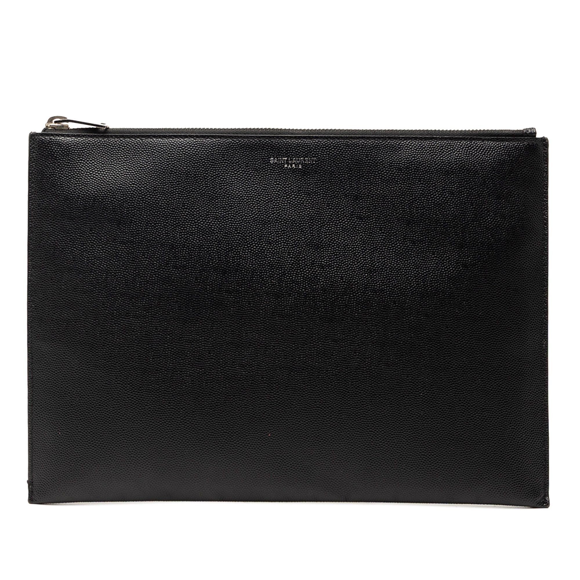 Saint Laurent Paris Grain De Poudre Zip Clutch Size ONE SIZE - 1 Thumbnail