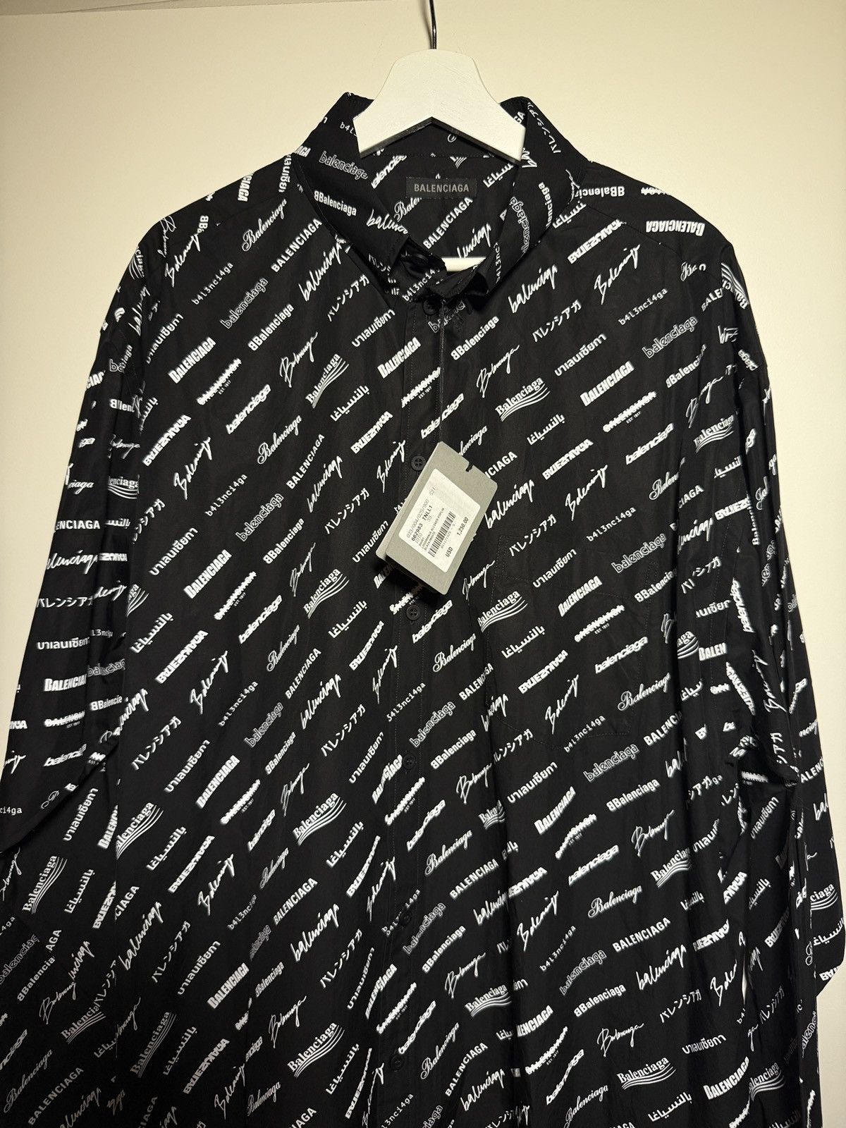 Balenciaga Balenciaga Signature Print Button-Up 39 Size US S / EU 44-46 / 1 - 20 Thumbnail