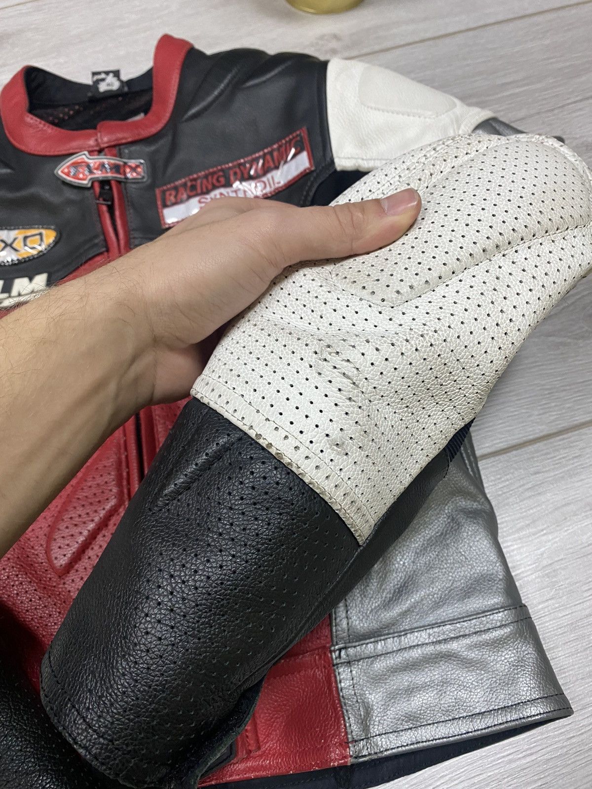 Vintage FLM MOTO with protection leather racing jacket Size US S / EU 44-46 / 1 - 17 Thumbnail