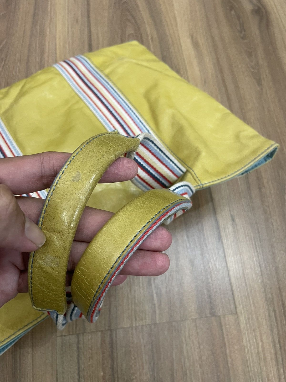 Other GABS Italy Artisan Tote | Mustard Hide & Canvas Body Size ONE SIZE - 7 Thumbnail