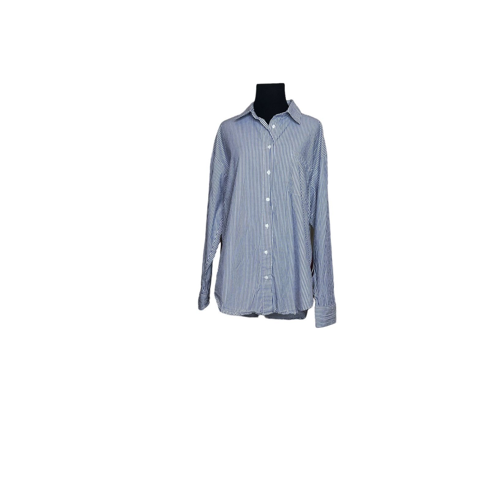 Forever 21 Forever 21 striped long sleeves button shirt size Large Size L / US 10 / IT 46 - 7 Thumbnail
