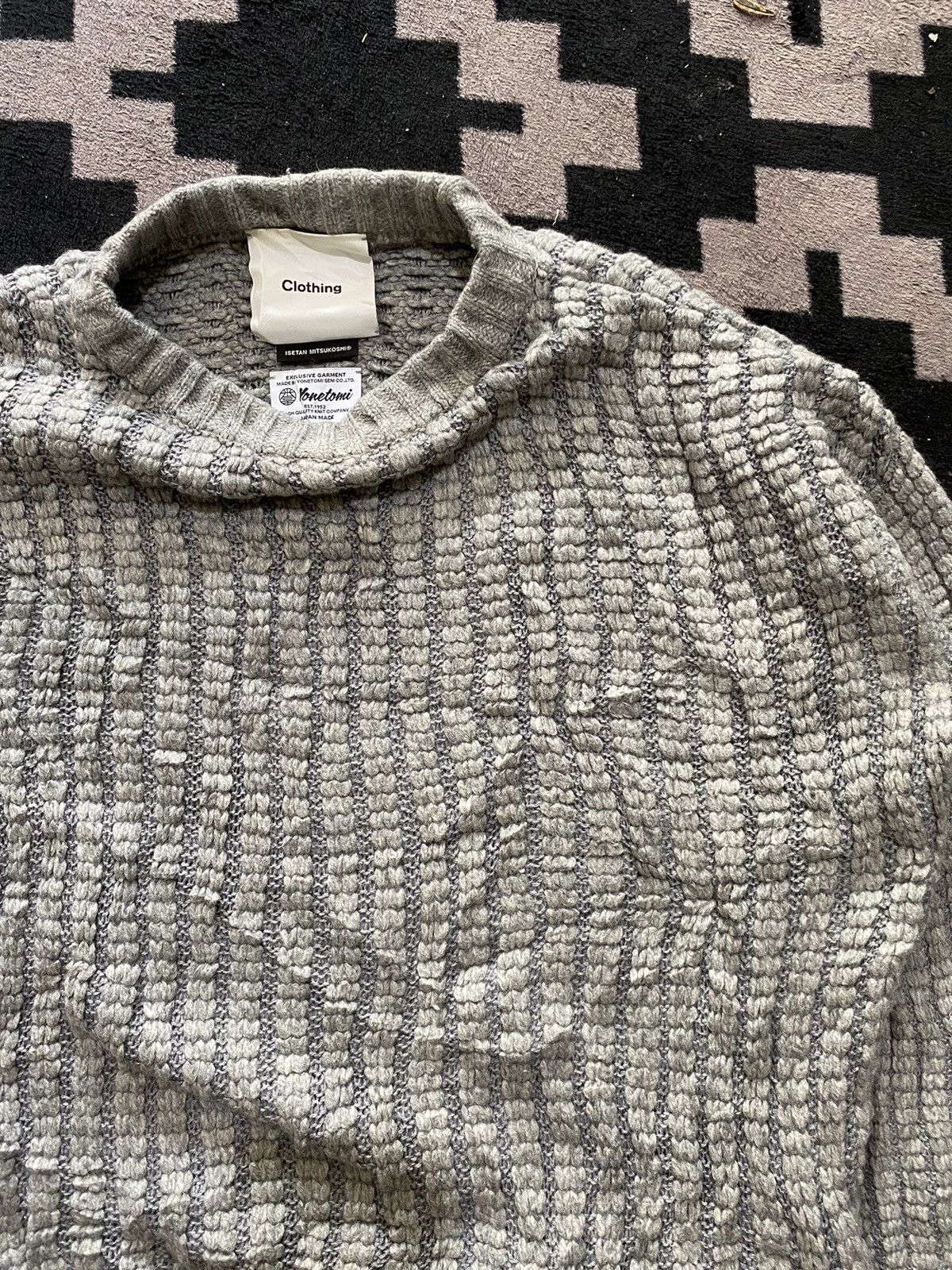 20471120 × Japanese Brand Yonetomi seni “ISETAN MITSUKOSHI” wool rib knit Size US M / EU 48-50 / 2 - 2 Thumbnail