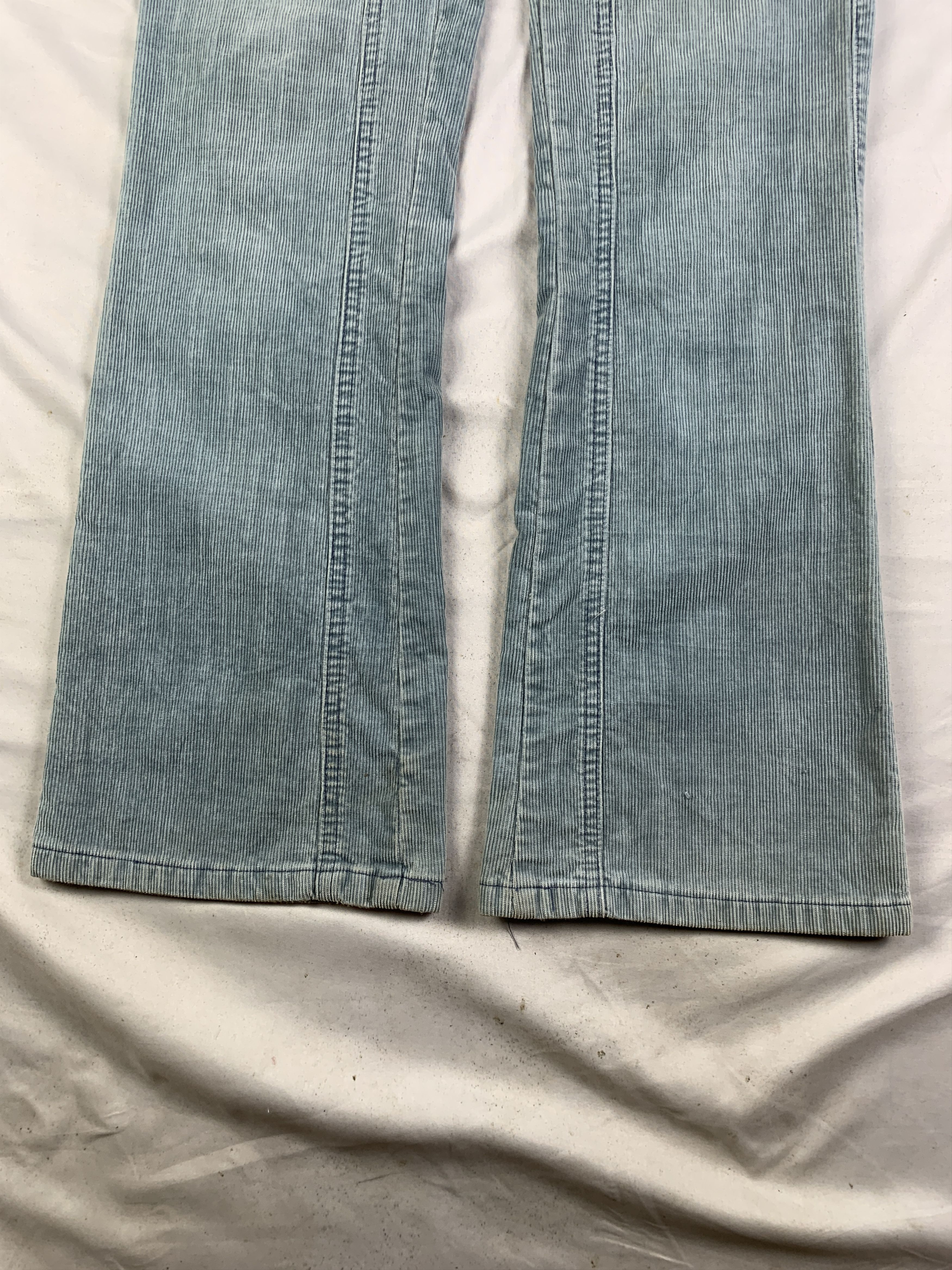 Japanese Brand ikka Baby Blue Corduroy Boot Cut Flare Pants (30) Size 30" / US 8 / IT 44 - 5 Thumbnail