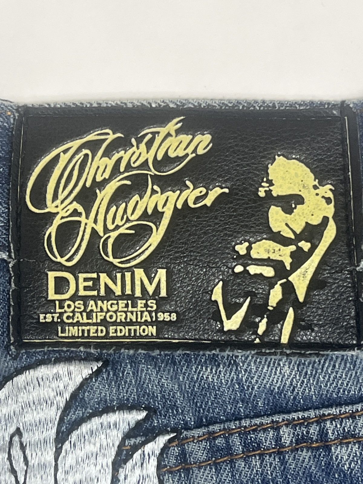 Christian Audigier × Ed Hardy × True Religion Christian Audigier Triple Skull Denim Size US 32 / EU 48 - 4 Thumbnail
