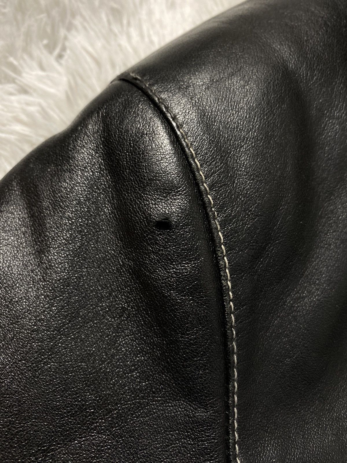 GF Ferre Gianfranco Ferre GF Ferre Leather Jacket with Genuine Fur Size L / US 10 / IT 46 - 14 Thumbnail