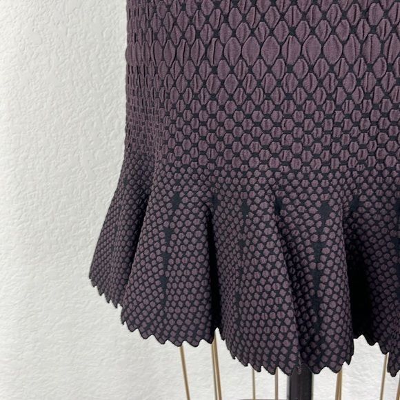 Alaia ALAIA Knit Scalloped Diamond Print Drop Waist Knee Fit Flare Size S / US 4 / IT 40 - 2 Thumbnail