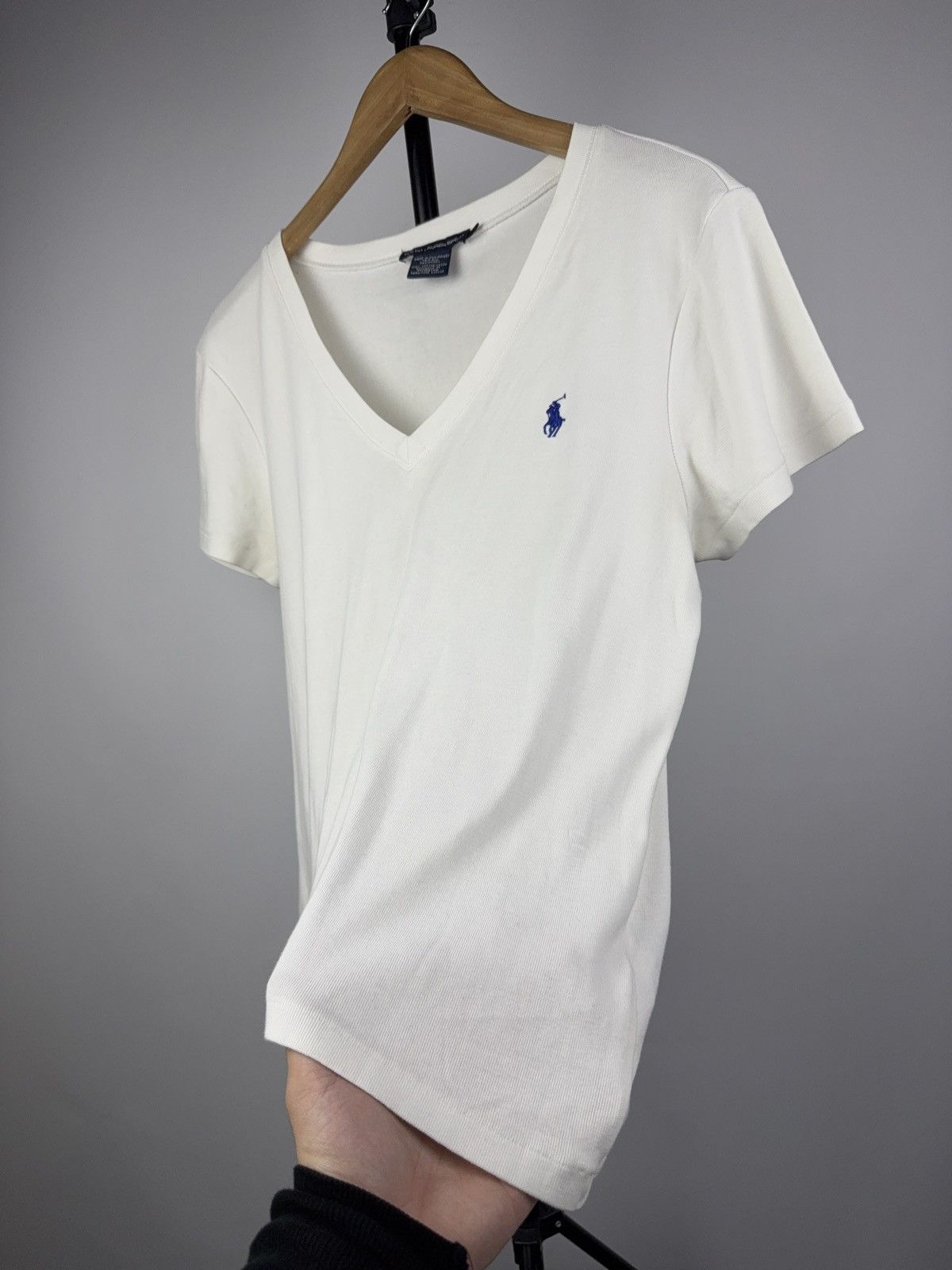 Polo Ralph Lauren Retro 90s Ralph Lauren Sport V-Neck White Tee Blue Pony XL Size XL / US 12-14 / IT 48-50 - 4 Thumbnail