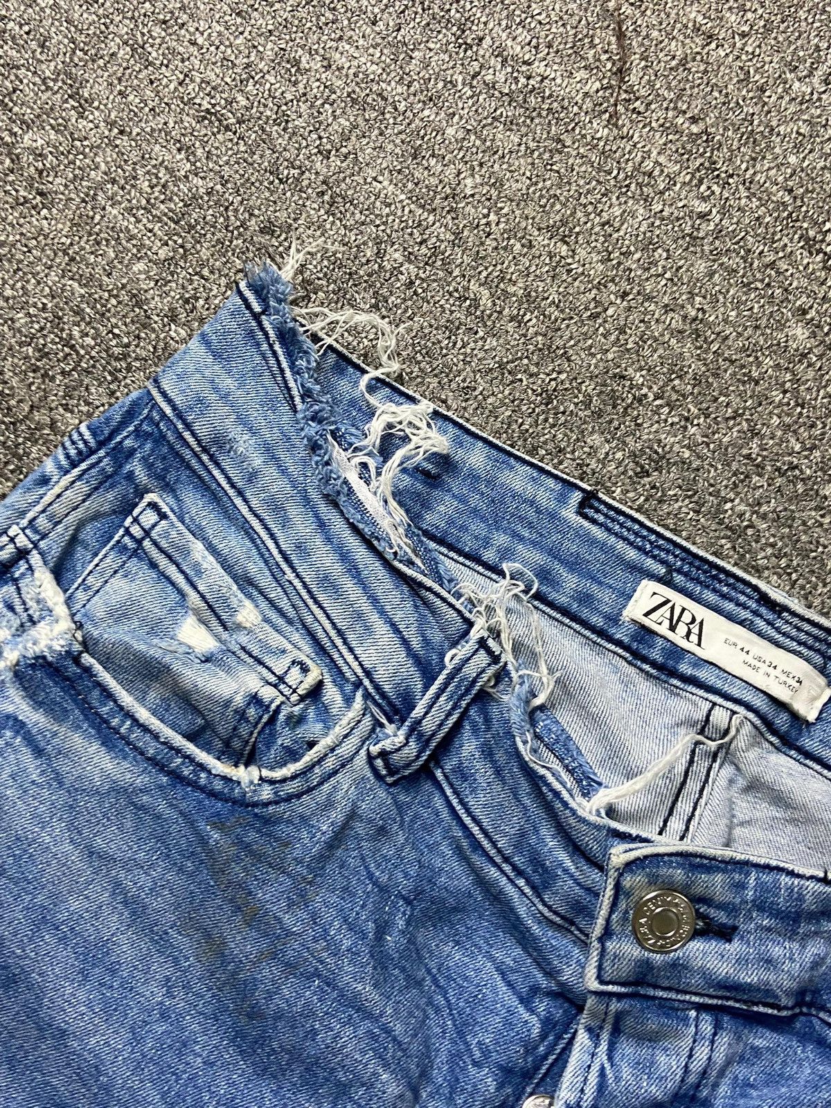 Designer × Vintage × Zara ZARA Distressed Denim Ripped Jeans (131) Size US 32 / EU 48 - 5 Thumbnail