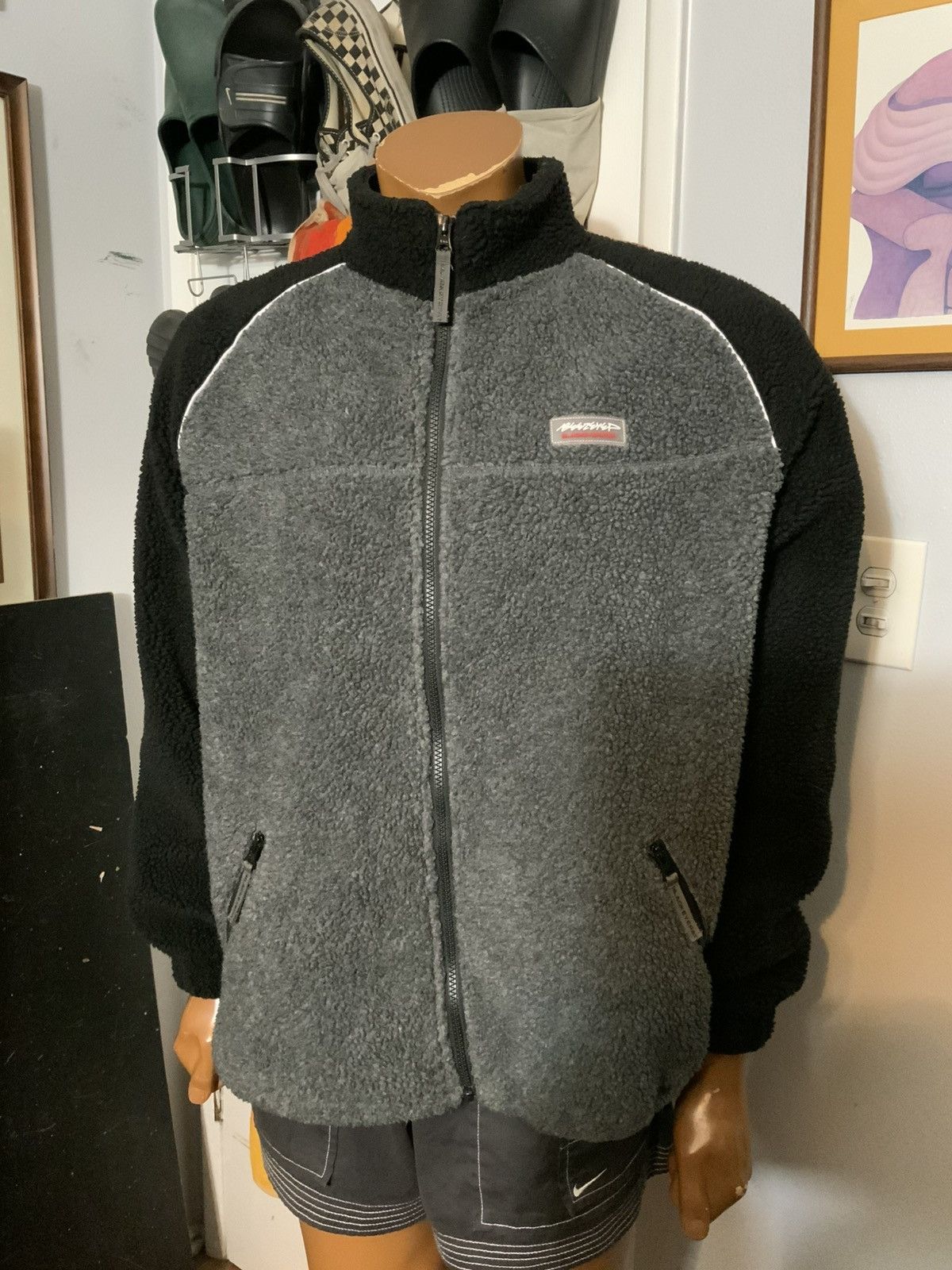 BlackEyePatch × Japanese Brand Black Eye Patch Tokyo Japan Sherpa Pile Teddy Fleece Jacket Size US M / EU 48-50 / 2 - 9 Thumbnail