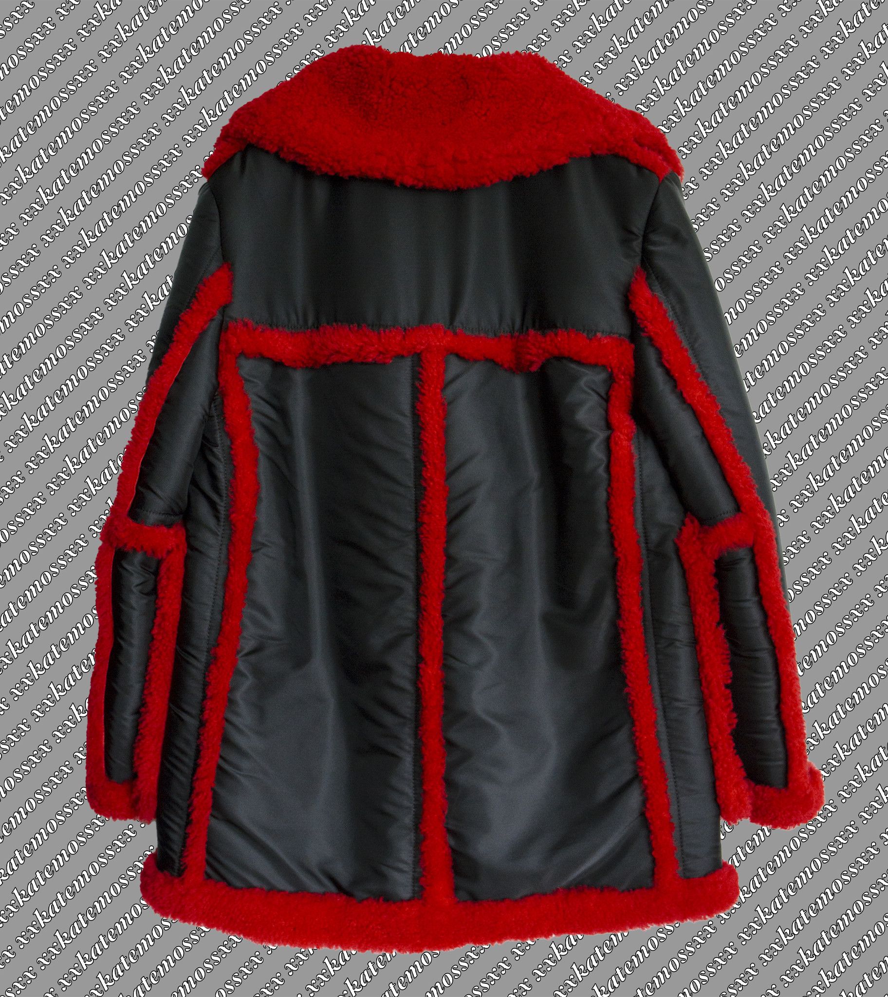 Prada Prada AW14 Oversized Shearling Nylon Jacket Size S / US 4 / IT 40 - 2 Thumbnail