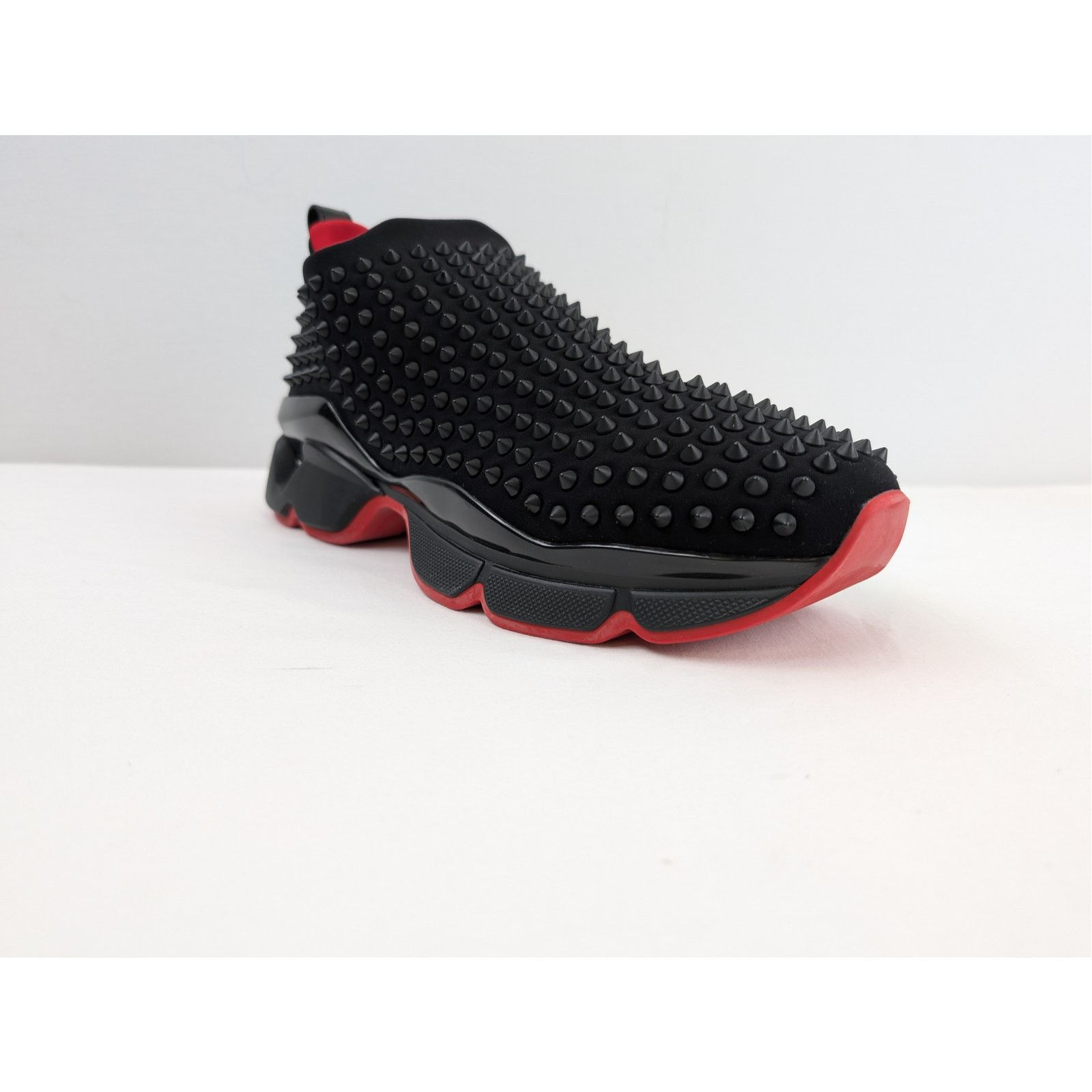 Christian Louboutin o1rshd1 Spike Sock Flat Shoe Boots Sneakers in Black Size US 12 / EU 45 - 2 Thumbnail